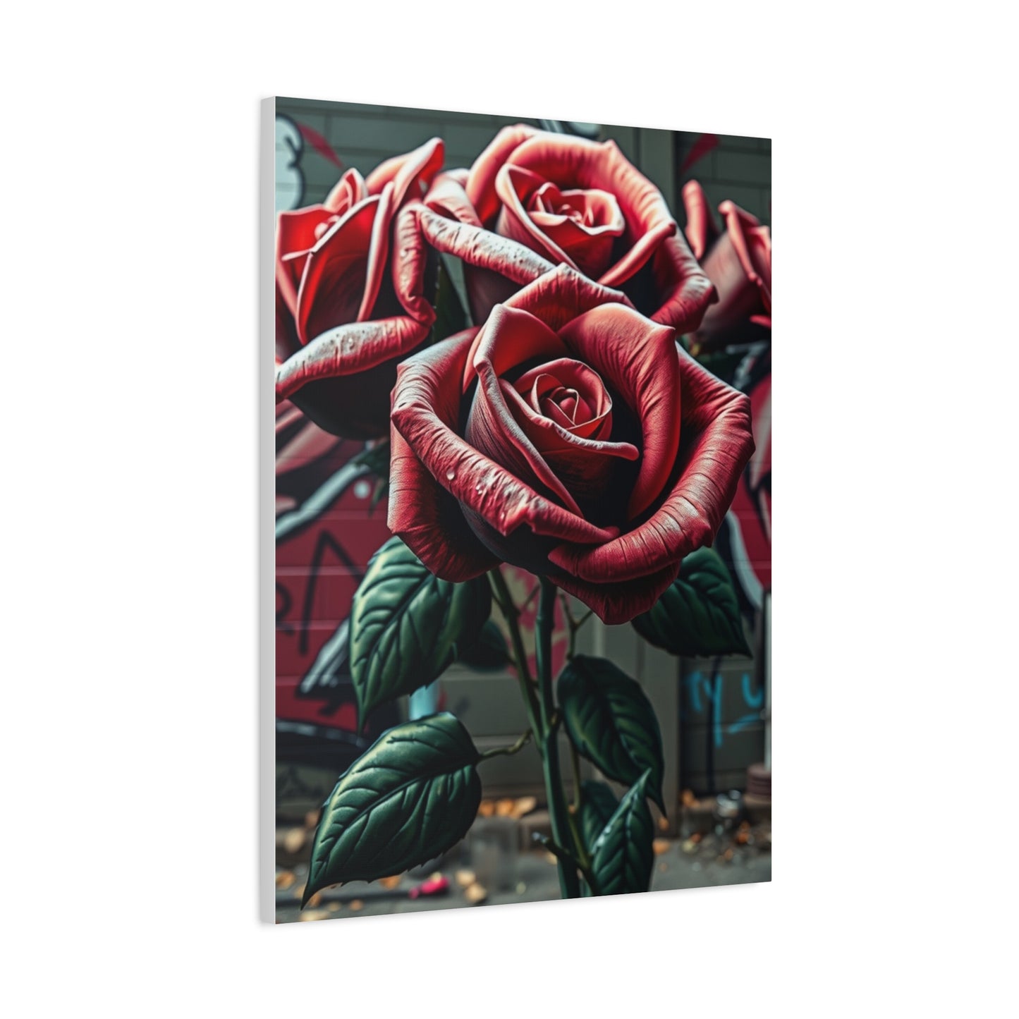 Renaissance Bloom Graffiti Wall Art & Canvas Print