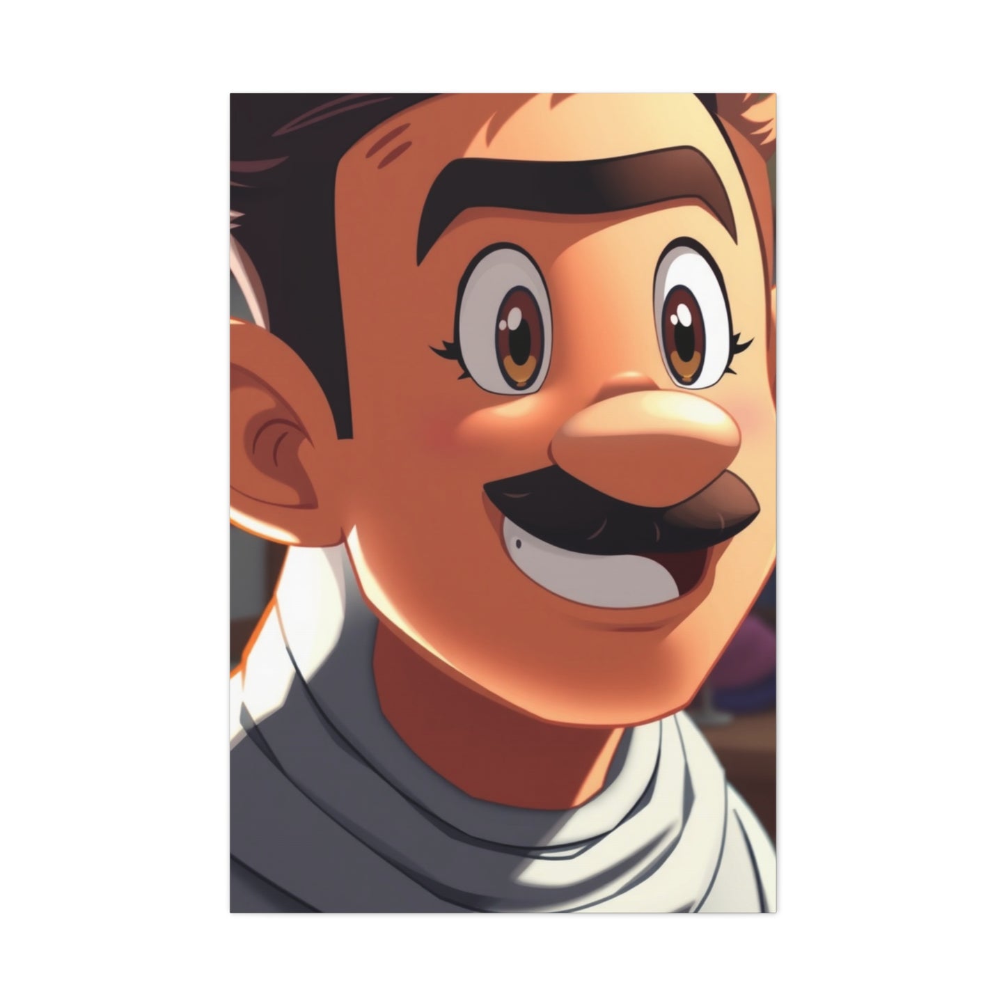 Serene Cartoon Reverie Wall Art & Canvas Print