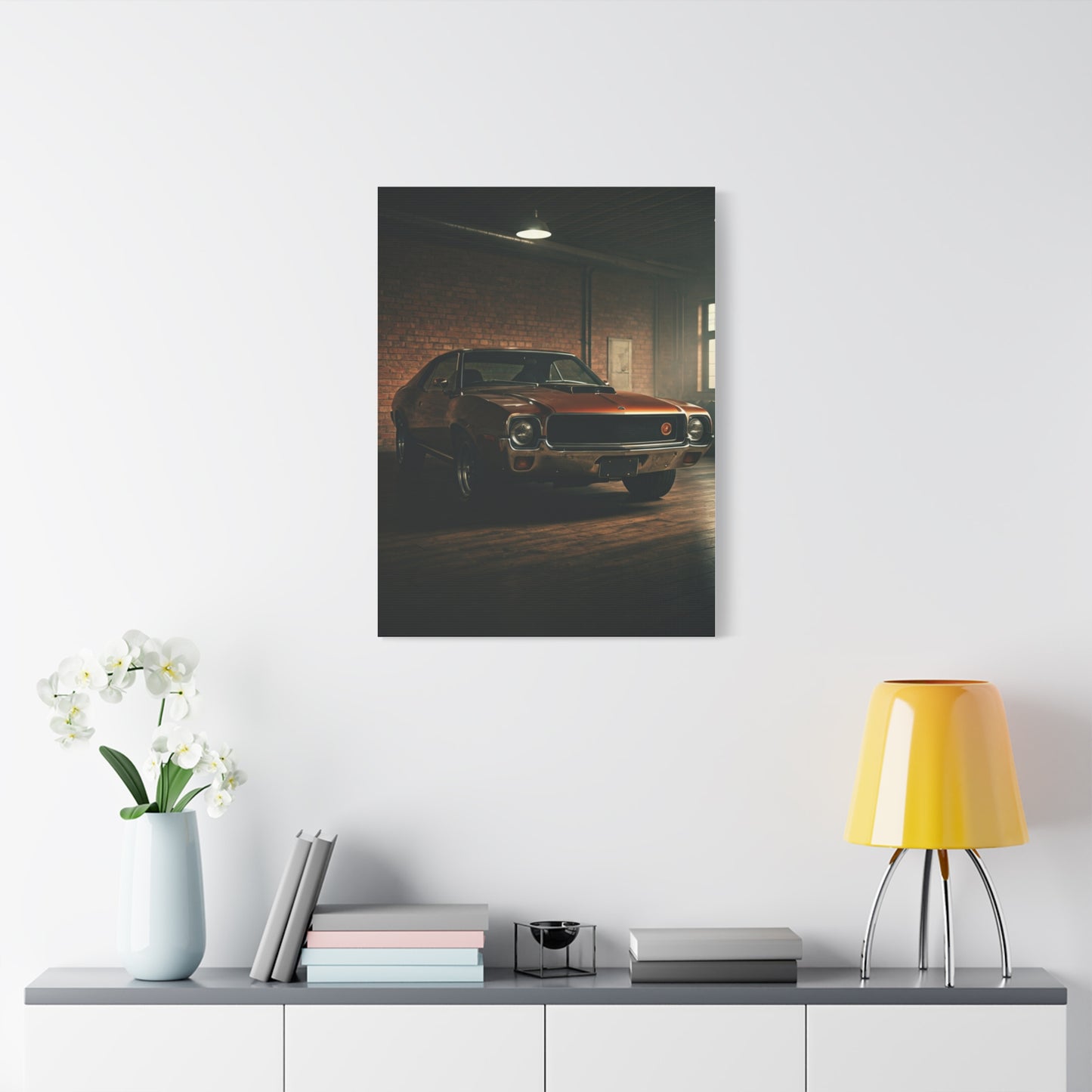AMC Javelin Classic Americana Garage Wall Art & Canvas Prints
