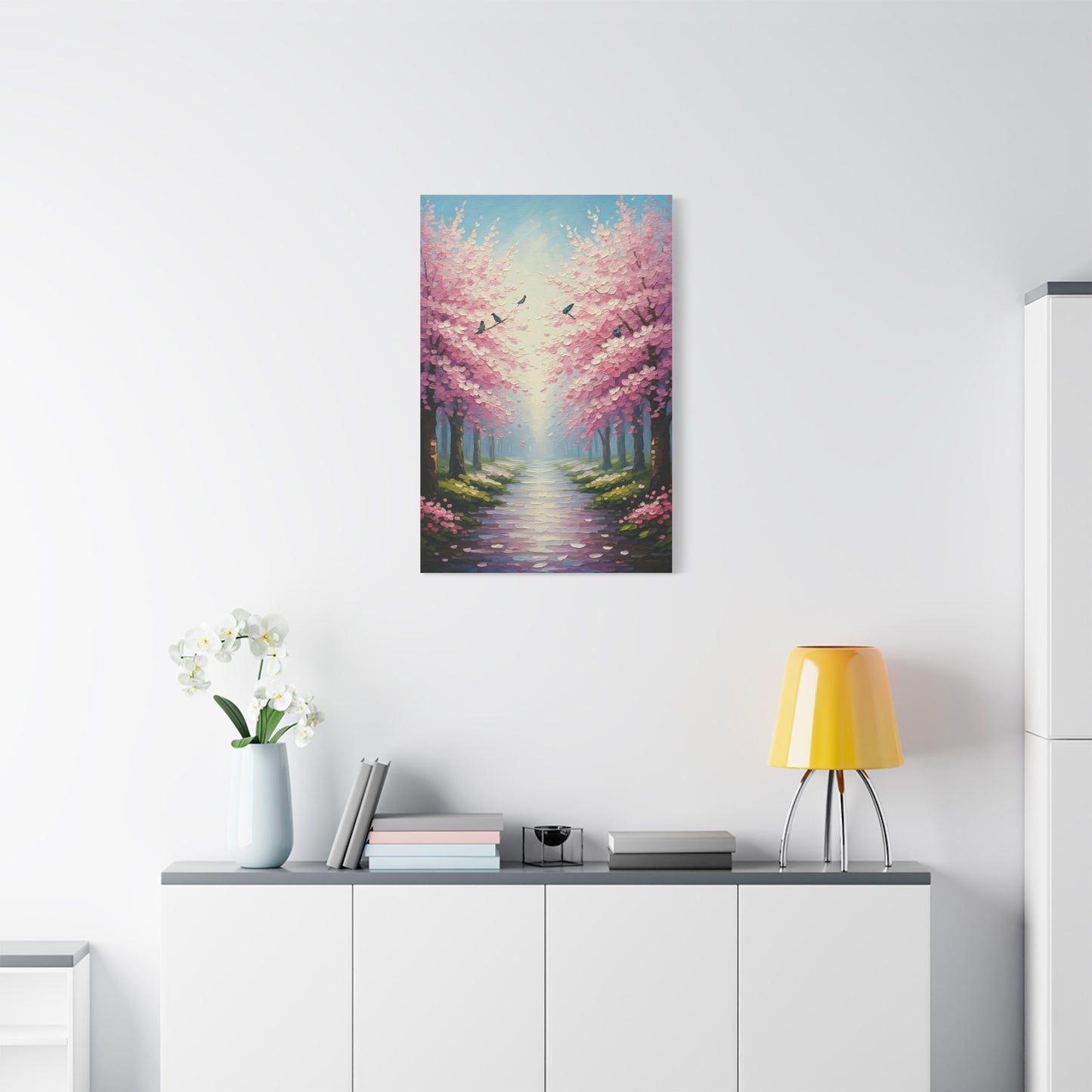 Contemporary Sakura Garden Painting Wall Art & Canvas Prints
