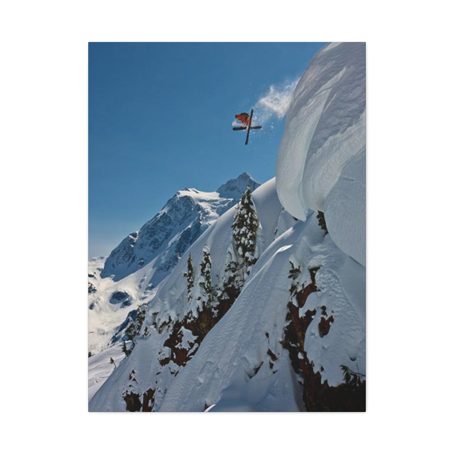 Ski Jumping From Snow Mountain Wall Art & Canvas Prints