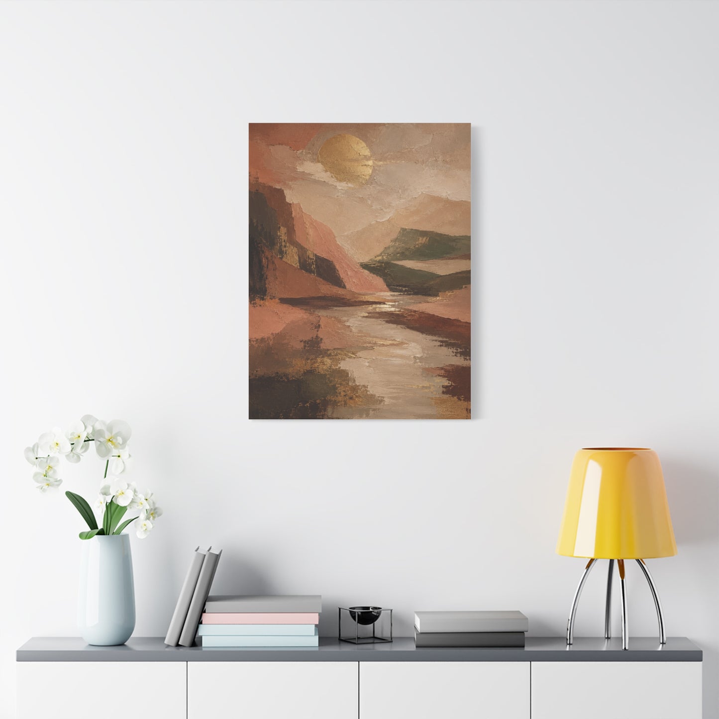 Abstract Earth Landscape Gold Horizon Wall Art & Canvas Print