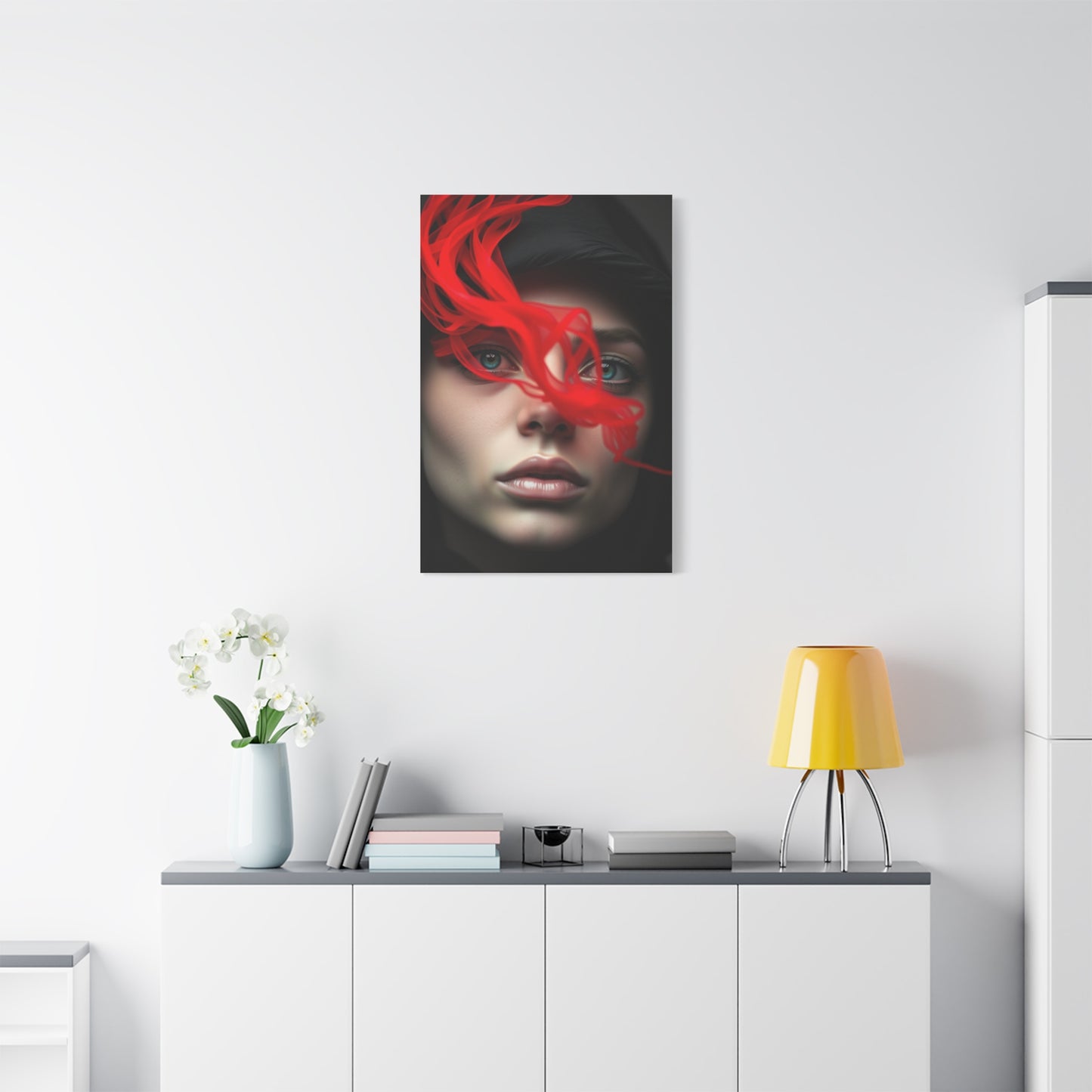 Masterpiece Black, White & Red Art Vision Wall Art & Canvas Print