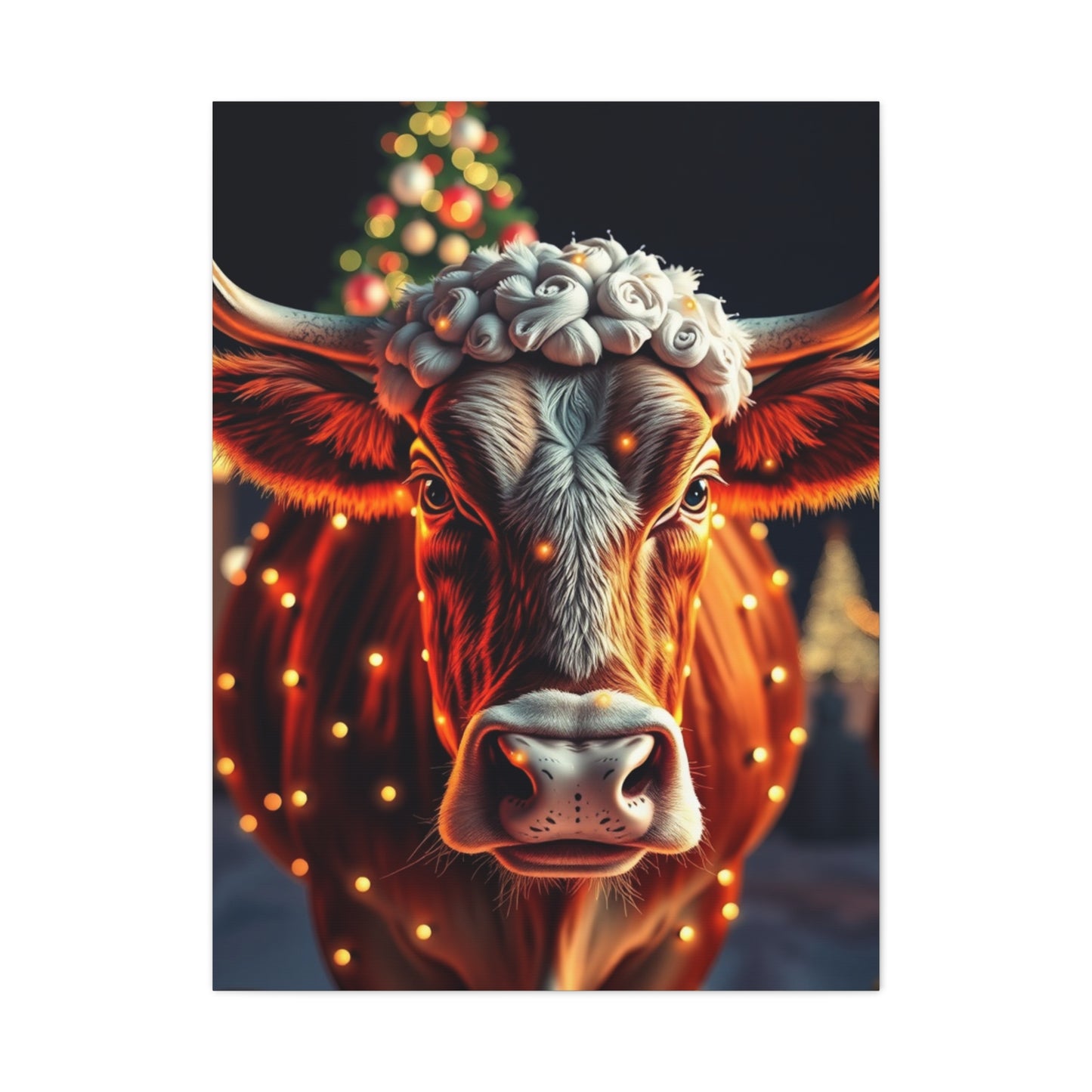 Supreme Christmas Cow Art Collection Wall Art & Canvas Print