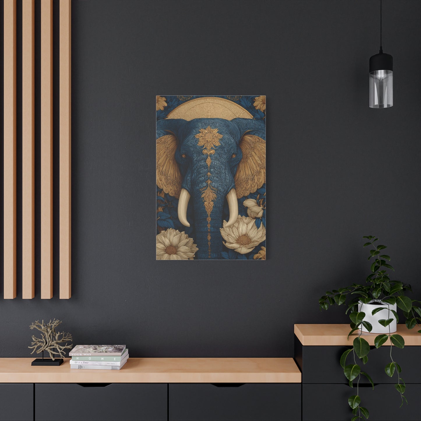 Ornamental Mandala Elephant Portrait Wall Art & Canvas Print