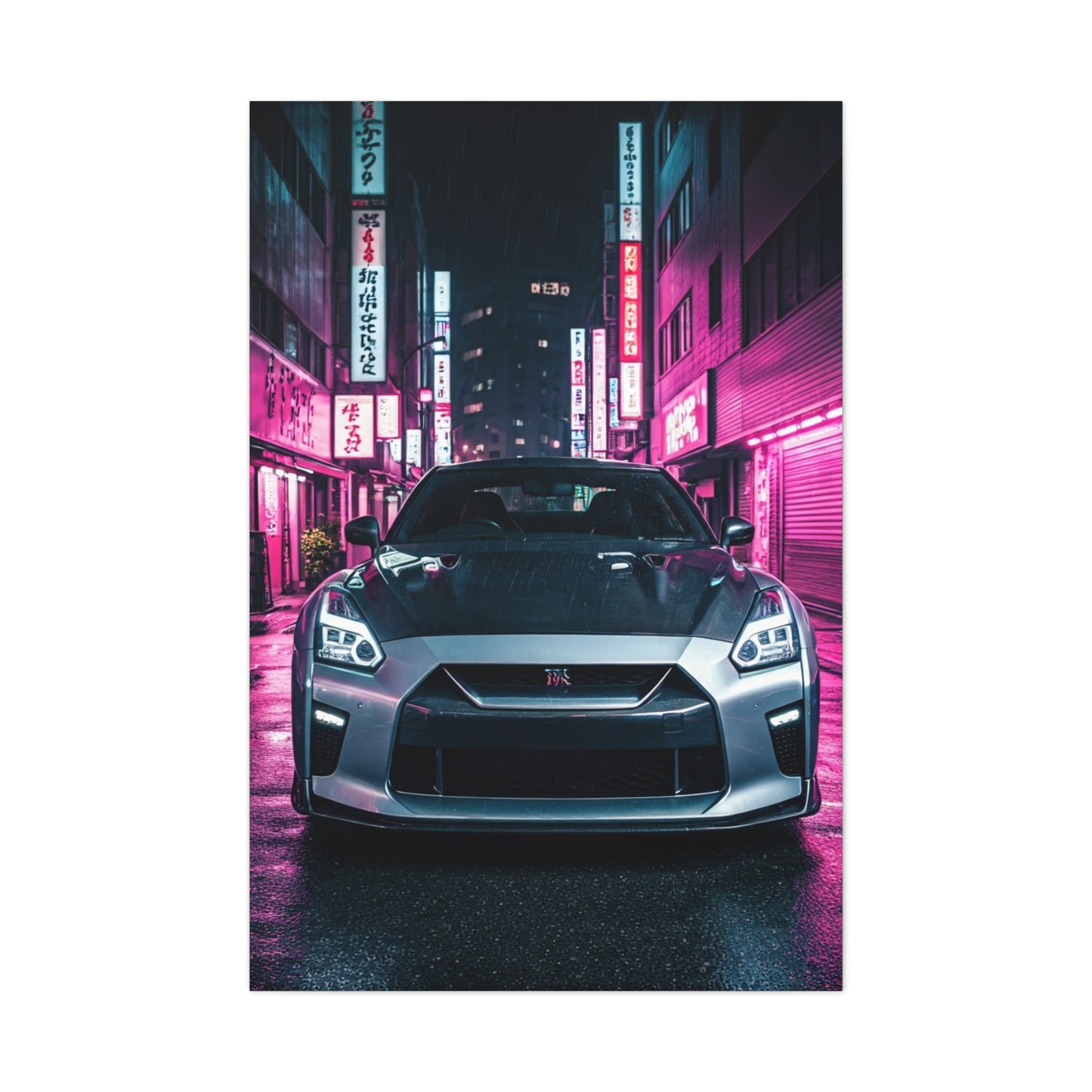 Nissan GT-R R35 Tokyo Neon Nights Wall Art & Canvas Prints