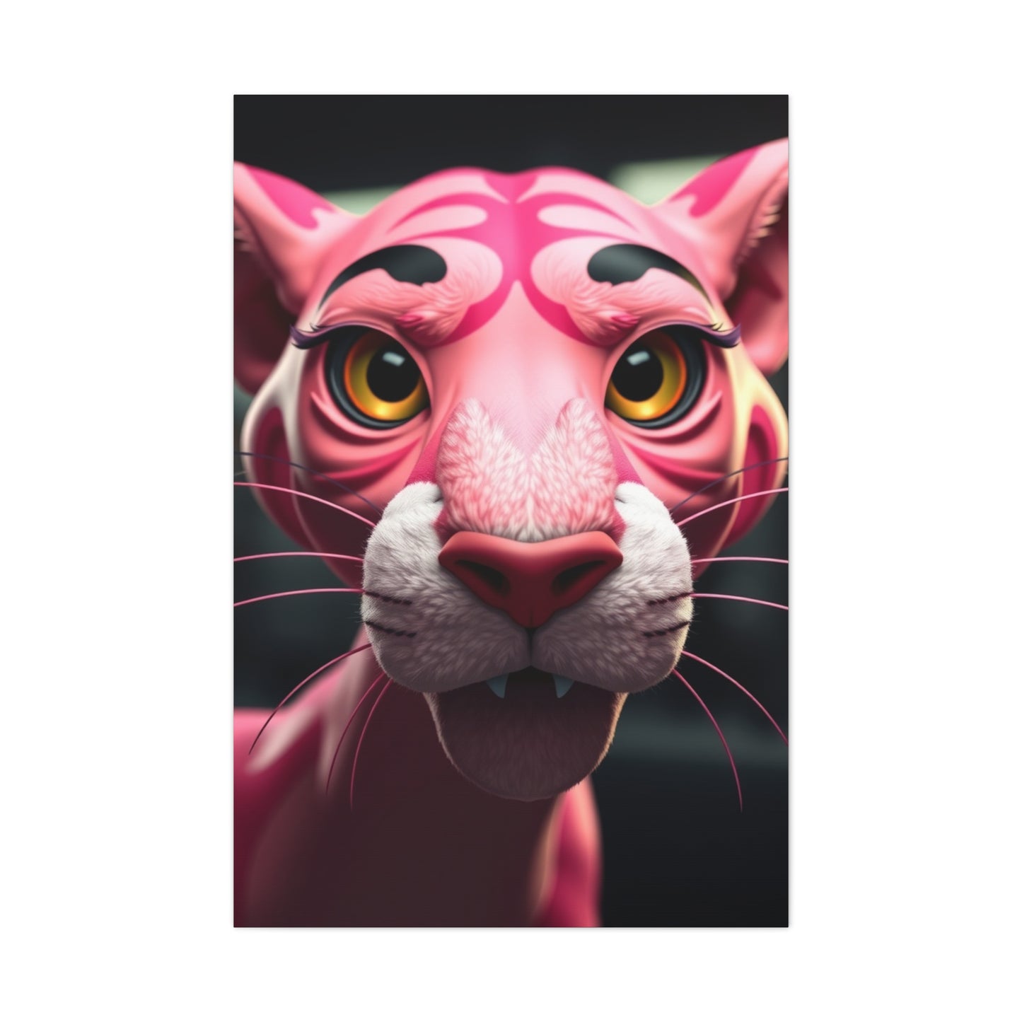 Cerise Feline Splendor Wall Art & Canvas Print