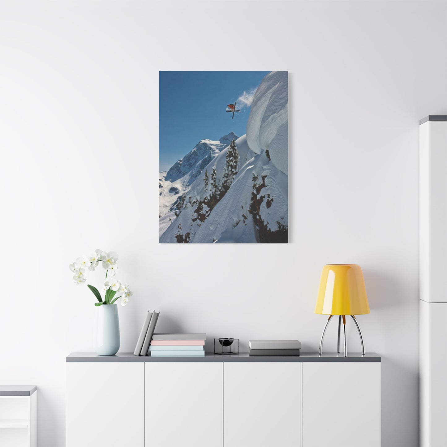 Ski Jumping From Snow Mountain Wall Art & Canvas Prints