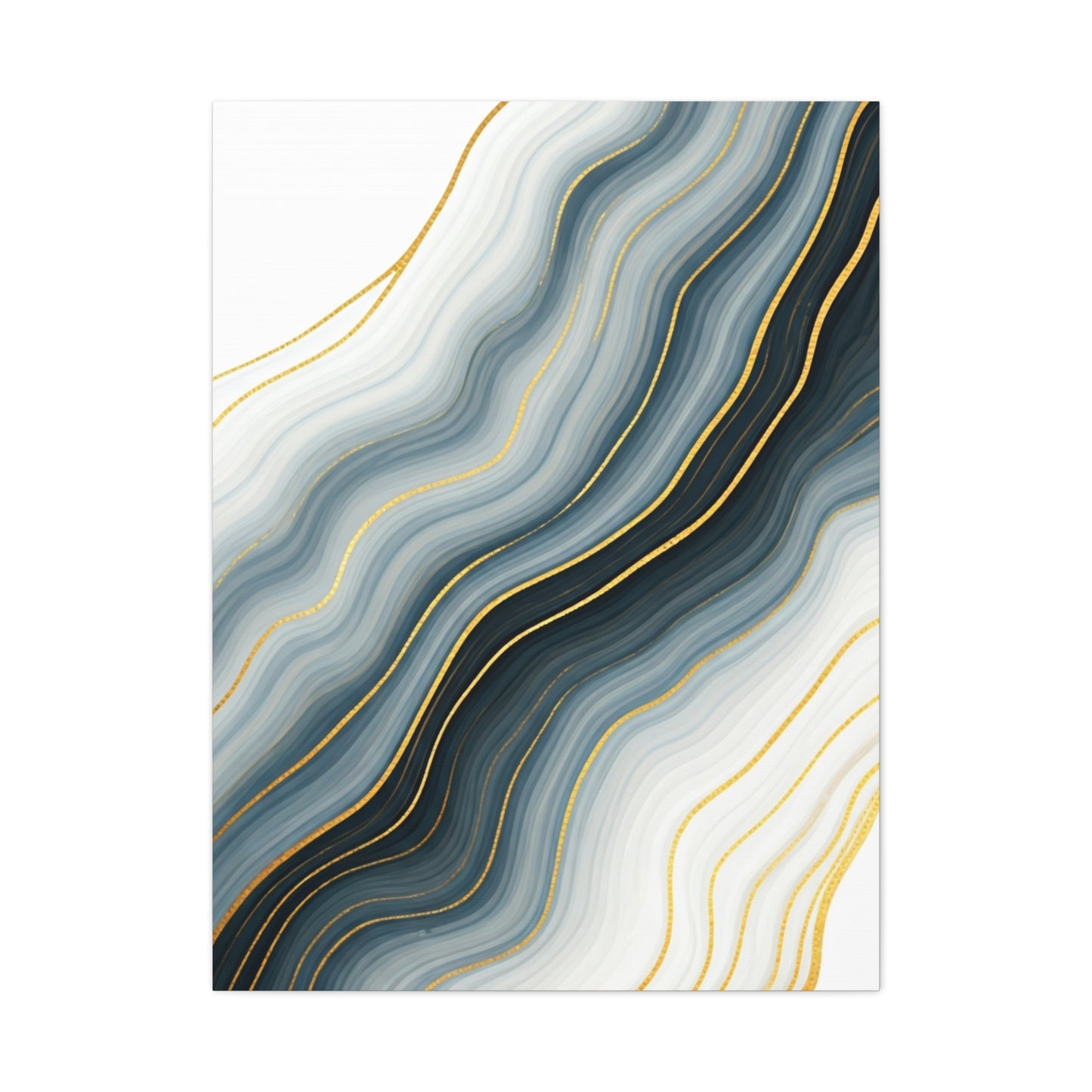 Grey Marble Gold Vein Abstract Wall Art & Canvas Prints