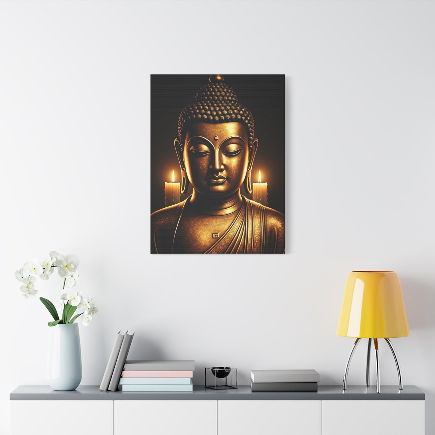 Candlelight Serenity Buddha Wall Art & Canvas Prints
