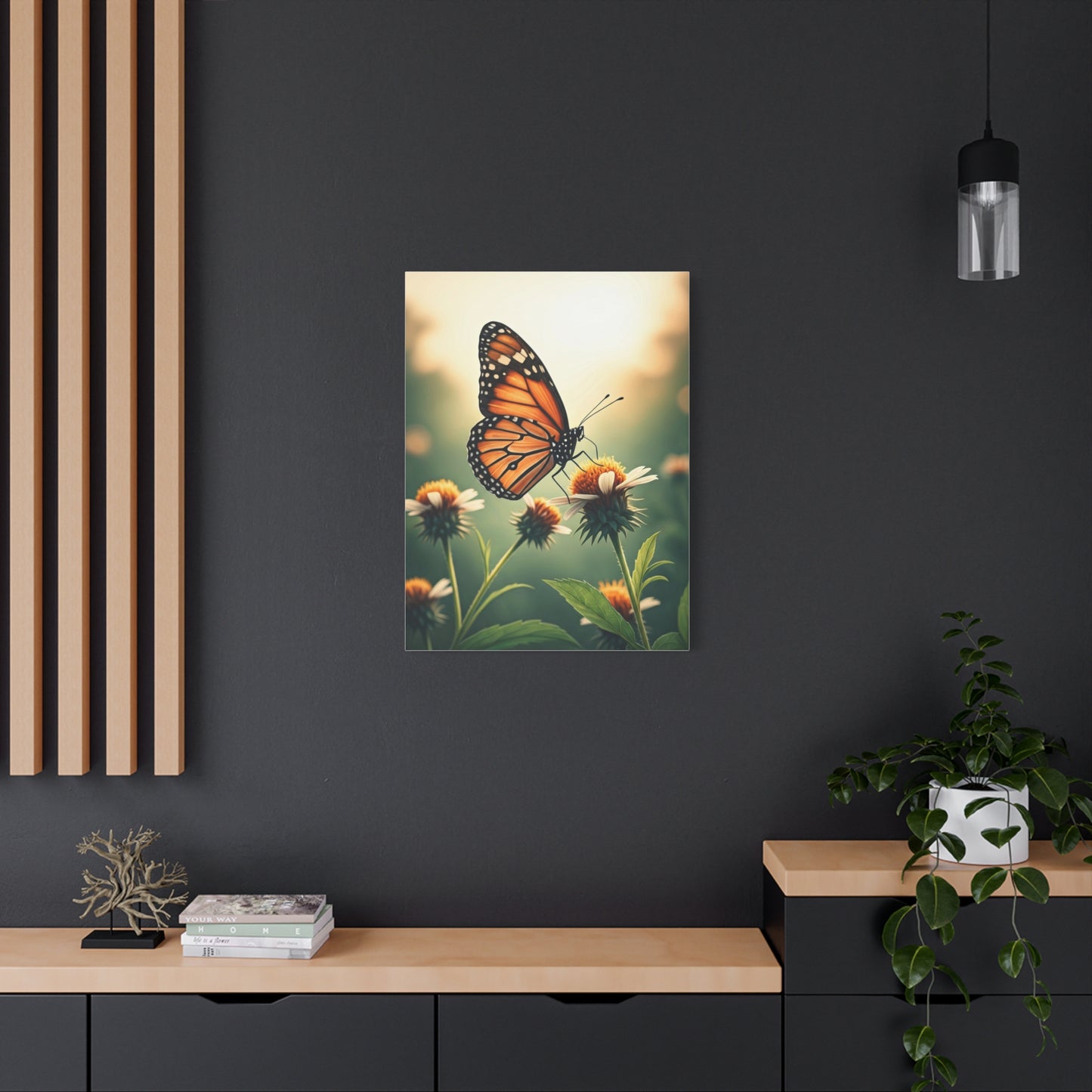 Monarch Butterfly On Wildflower Bloom Wall Art & Canvas Prints