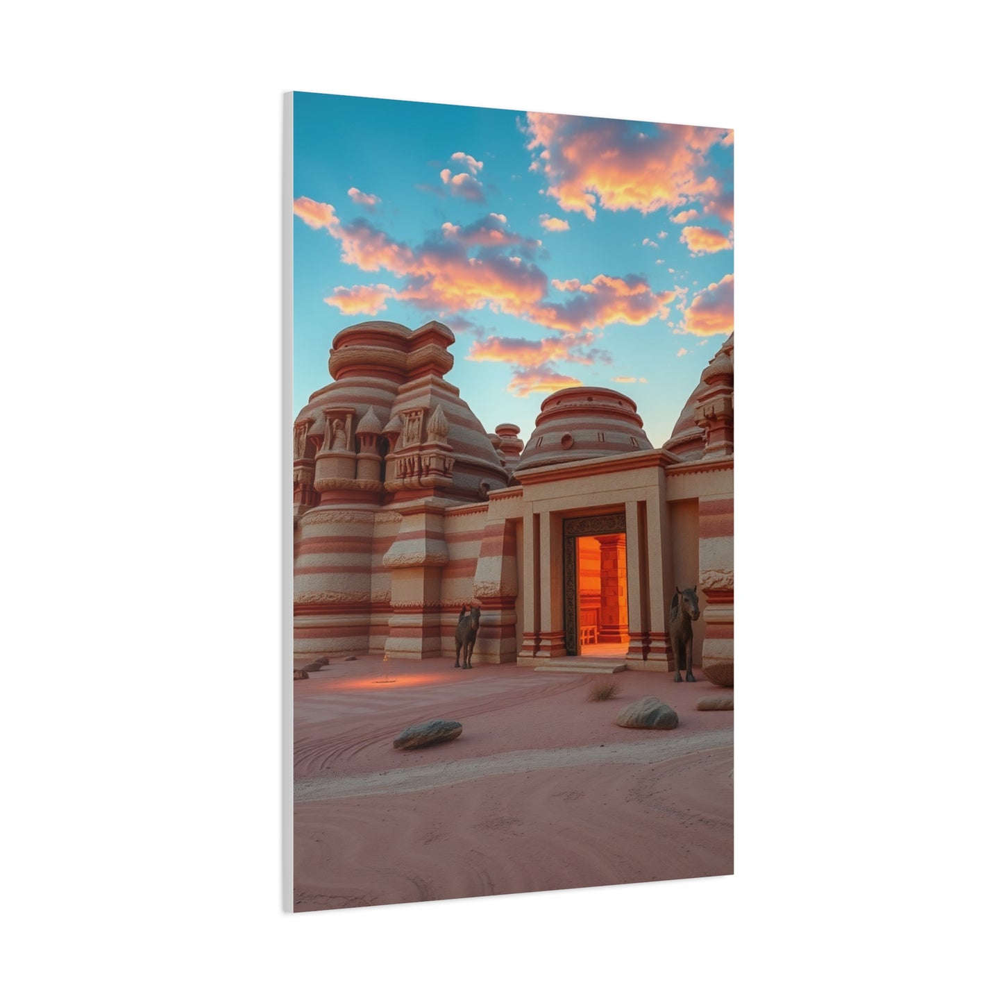 Sunlit Oasis Tableau Wall Art & Canvas Print