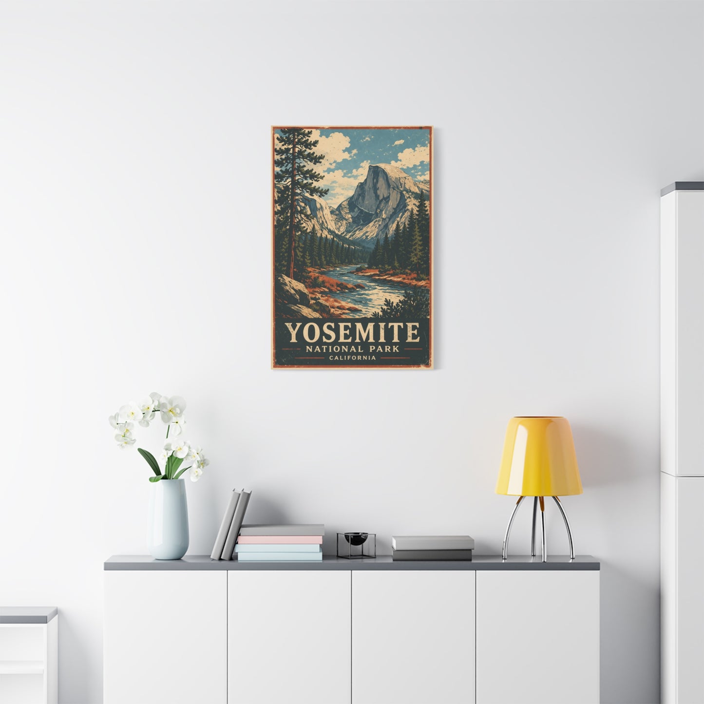 Vintage Yosemite National Park Poster Wall Art & Canvas Print