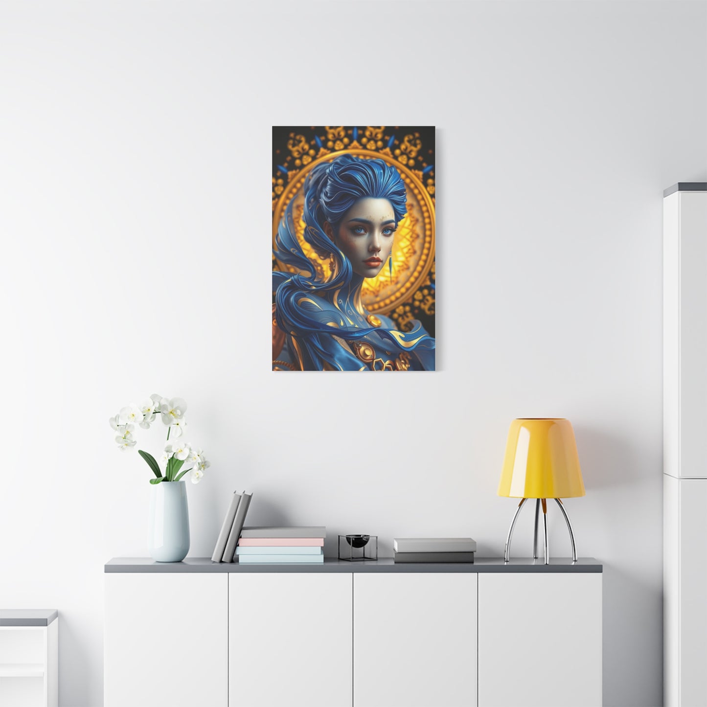 Blue & Gold Art Supreme Gallery Wall Art & Canvas Print
