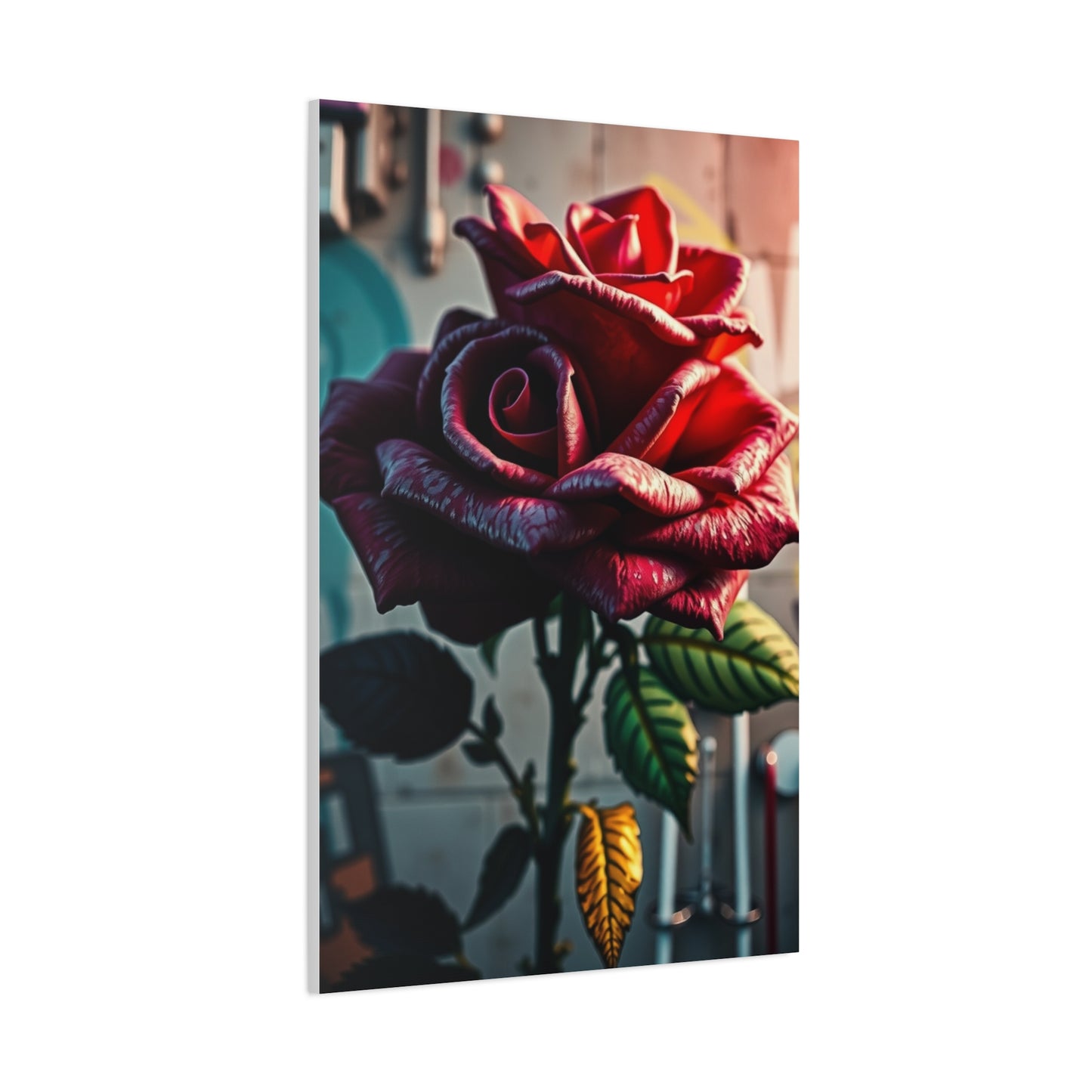 Regal Petals Street Canvas Wall Art & Canvas Print