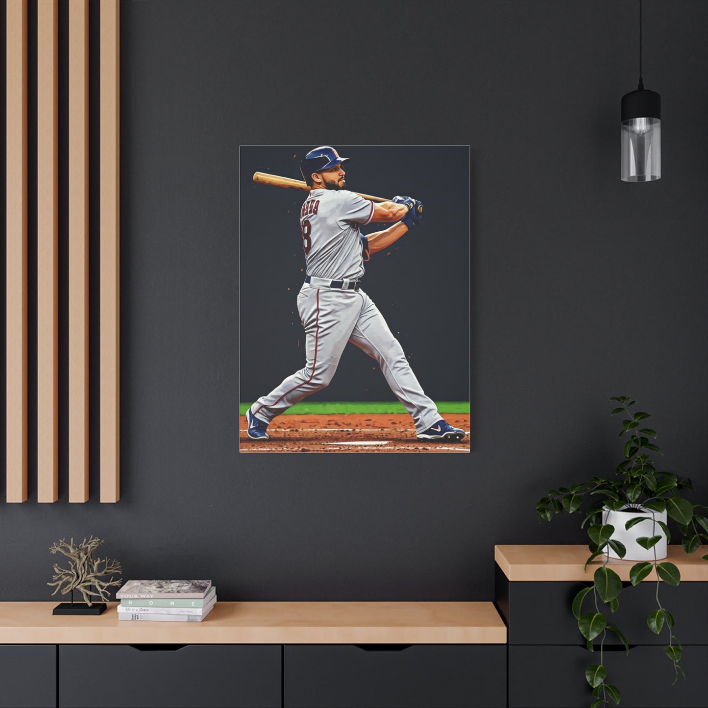 Classic Baseball Batting Stance Wall Art & Canvas Prints