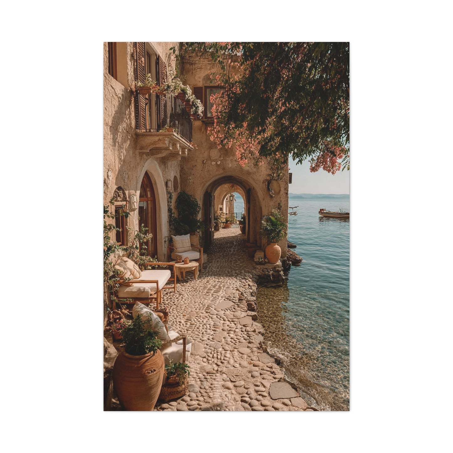 Amalfi Coastal Archway Wall Art & Canvas Print