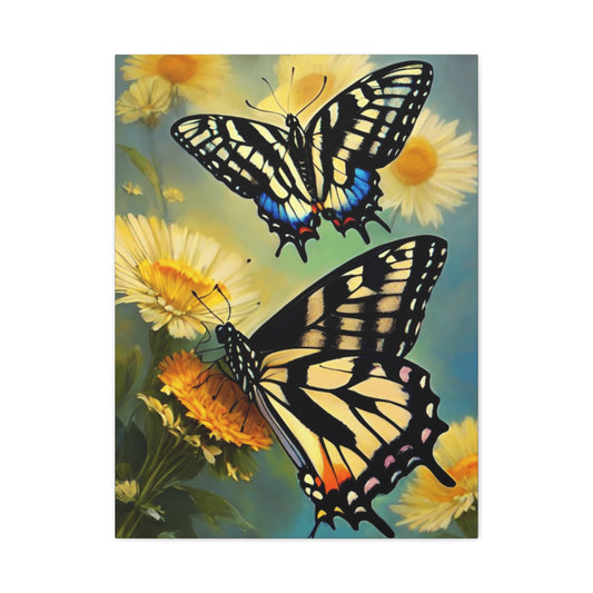 Butterflies on Sunflower Wall Art & Canvas Prints