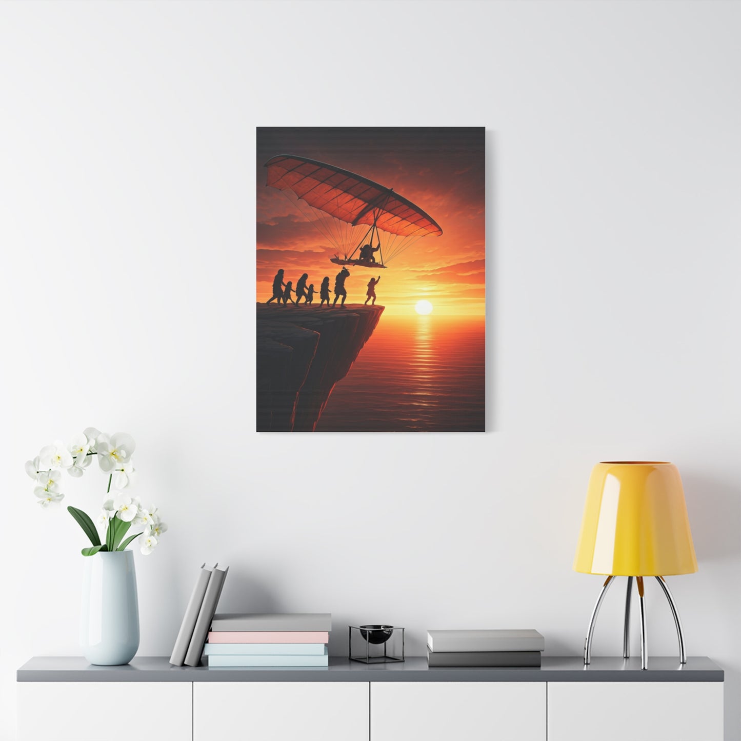 Cliffside Takeoff Into the Sunset Wall Art & Canvas Prints