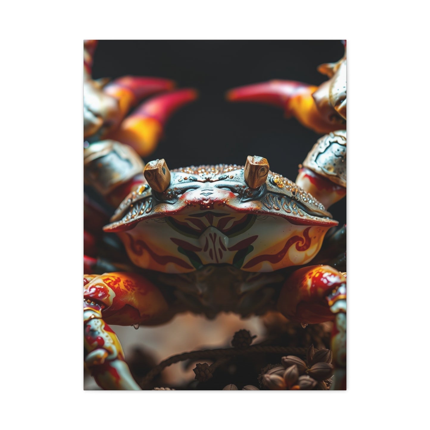 Crimson Crustacean Elegance Wall Art & Canvas Print