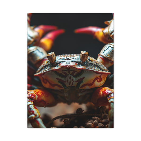 Crimson Crustacean Elegance Wall Art & Canvas Print