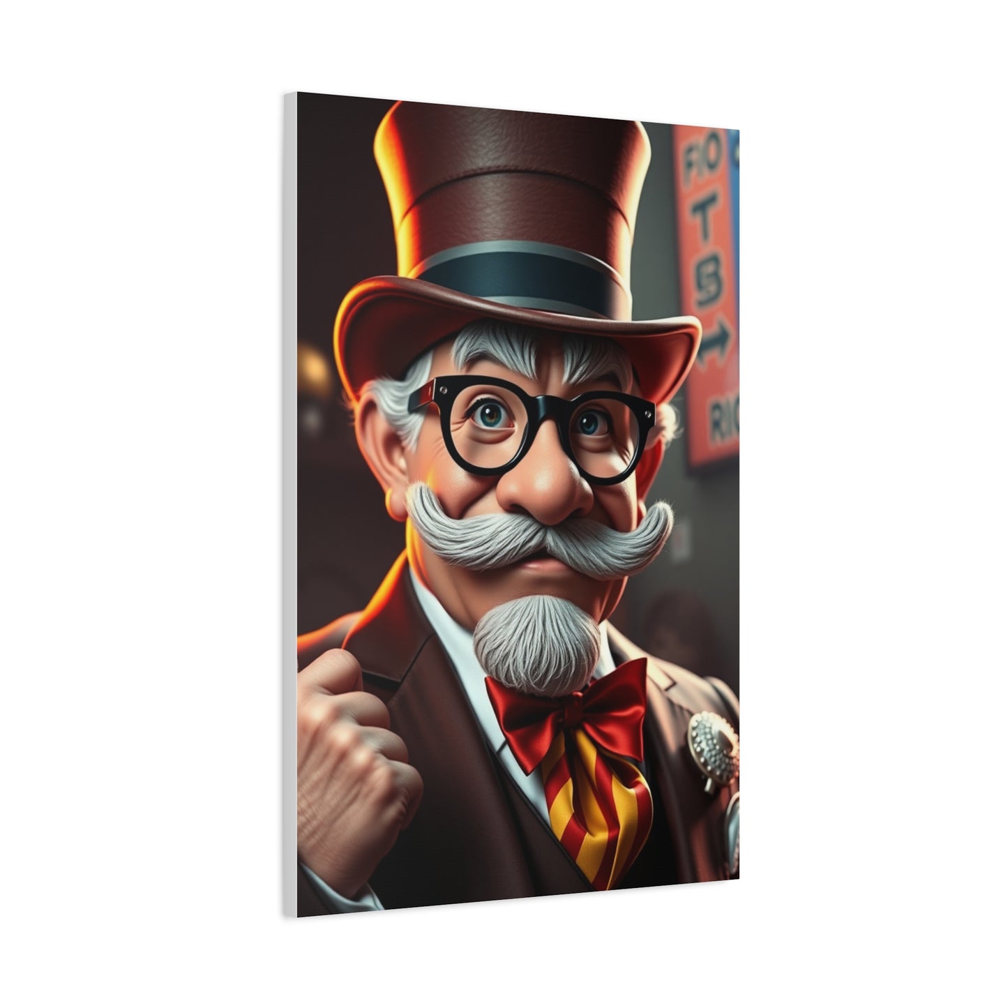 Vision Rich Uncle Pennybags Art Art Wall Art & Canvas Print