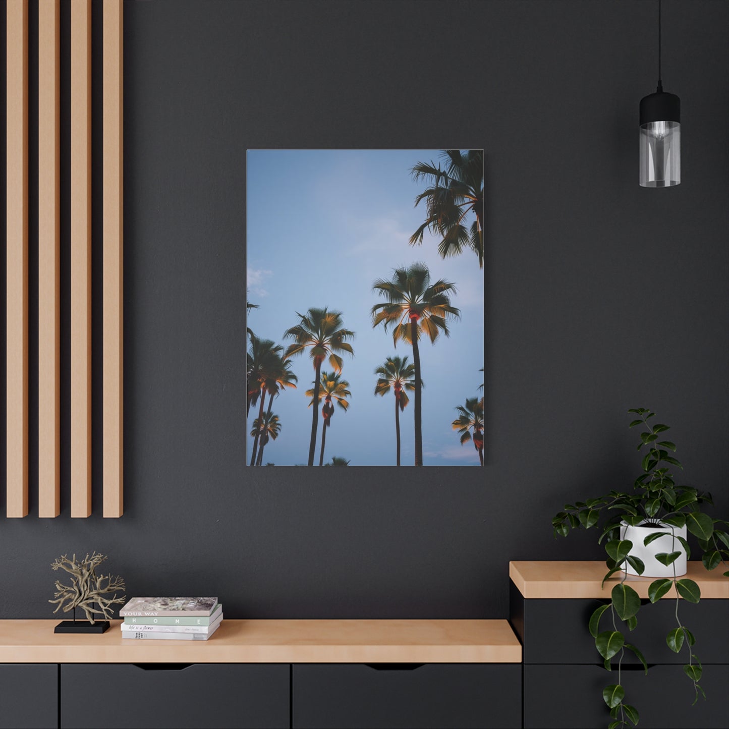 Elysian Palms Portrait Wall Art & Canvas Print