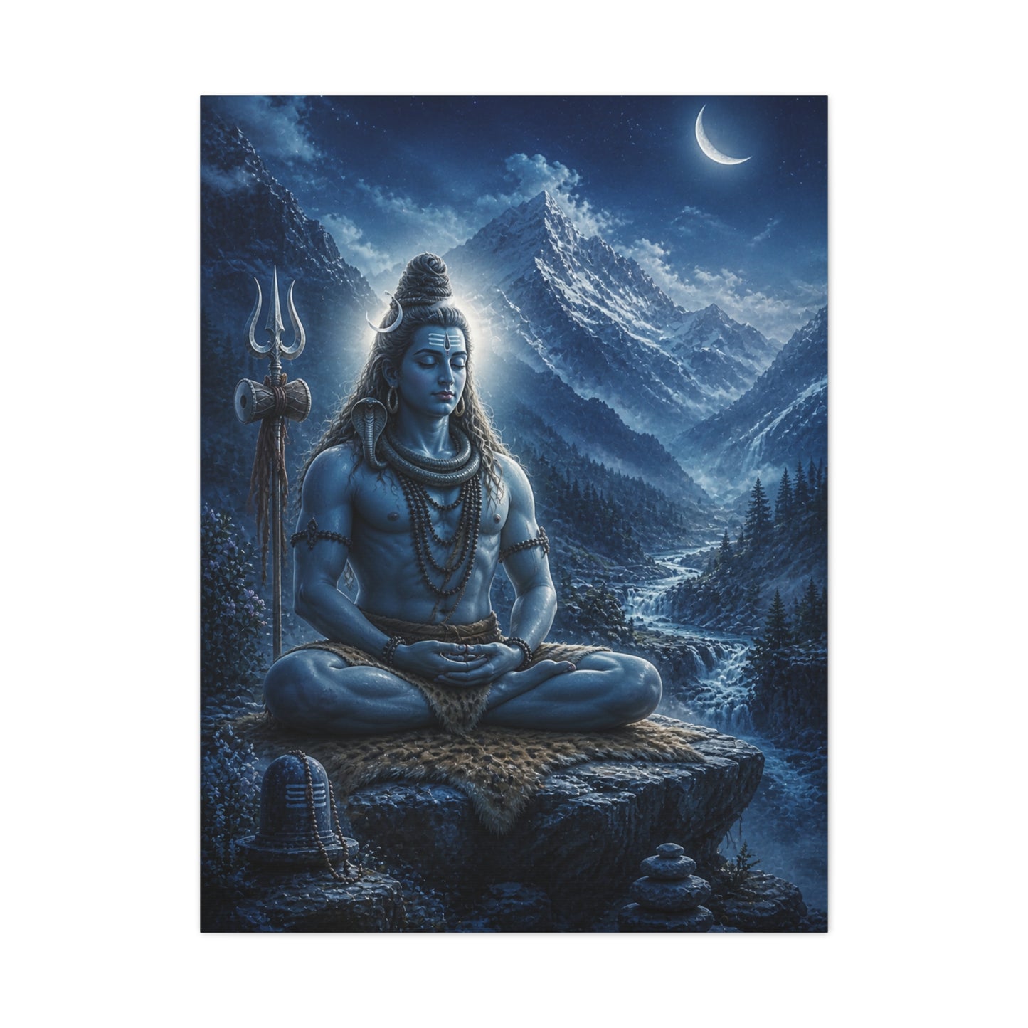 Shiva Himalayan Meditation Wall Art & Canvas Print