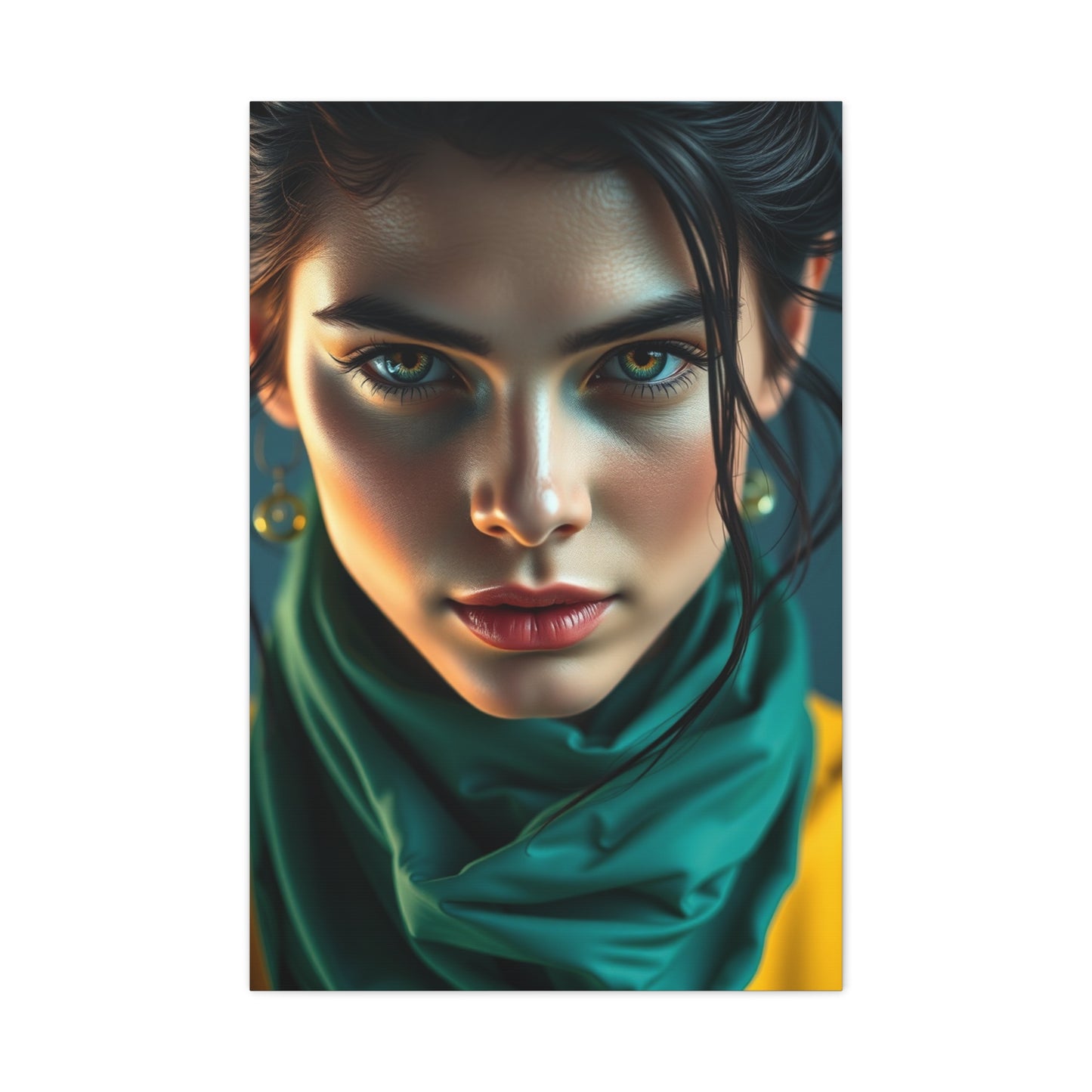 Vision Blue & Green Art Art Wall Art & Canvas Print