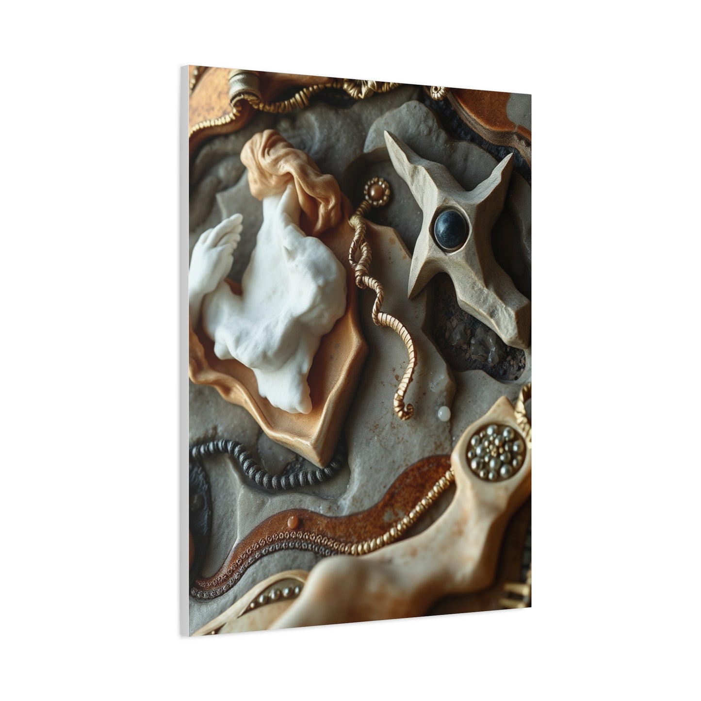 Collection Charcoal, Onyx, and Ivory Art Art Wall Art & Canvas Print