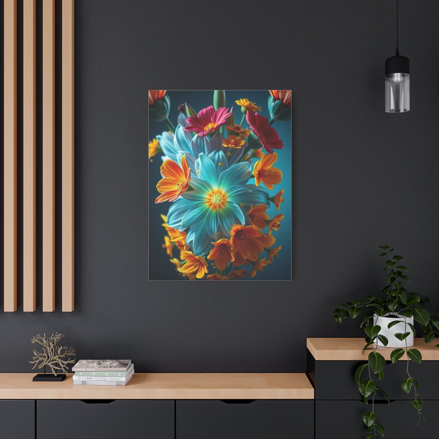 Ornate Flora Profile Wall Art & Canvas Print