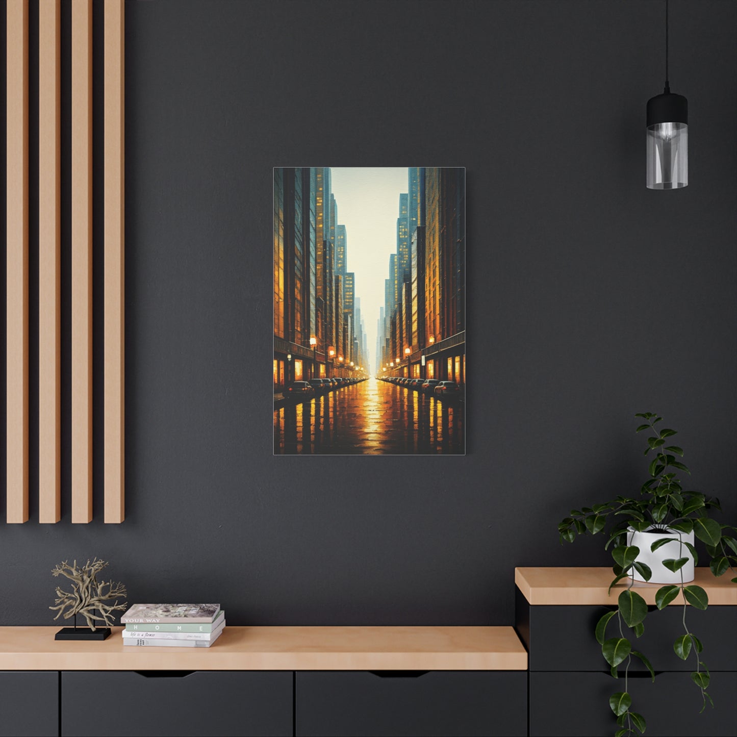 Golden City Reflection Wall Art & Canvas Prints