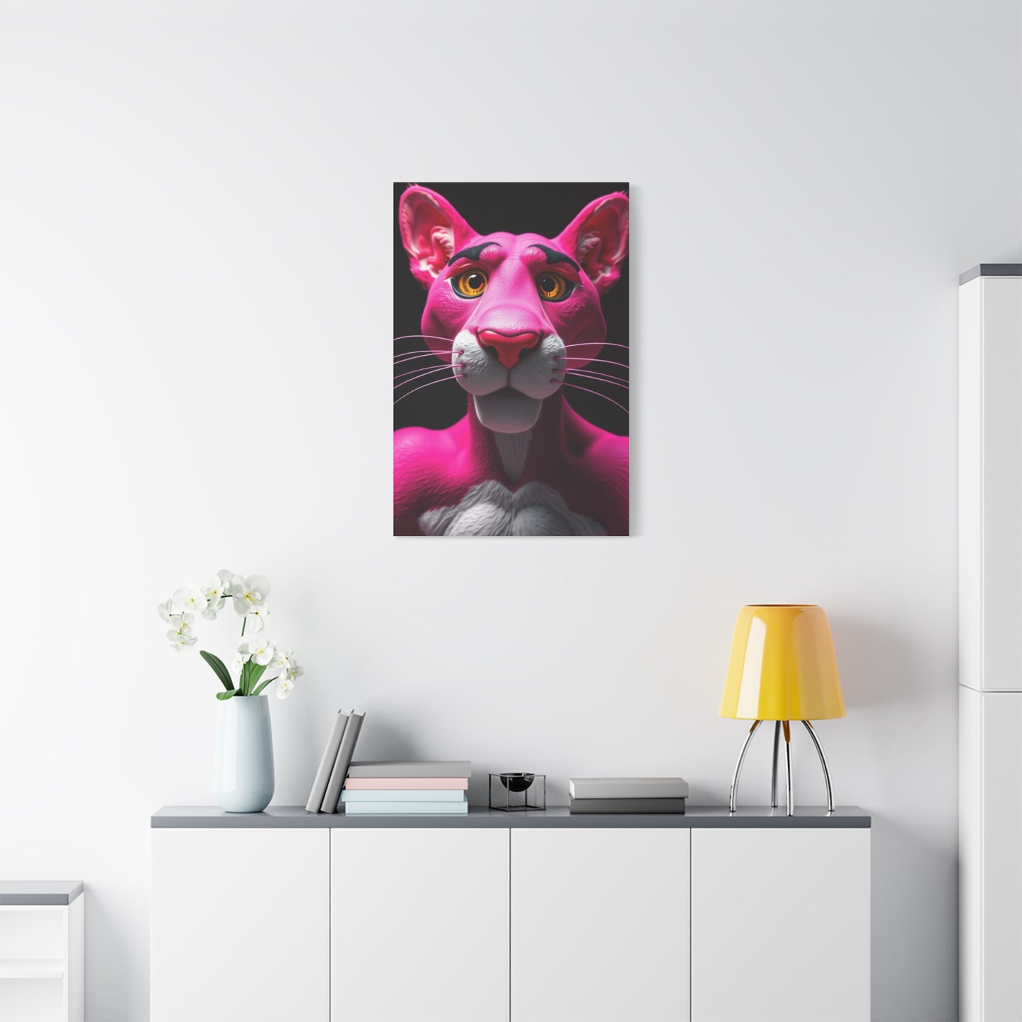 Blush Feline Masterpiece Wall Art & Canvas Print