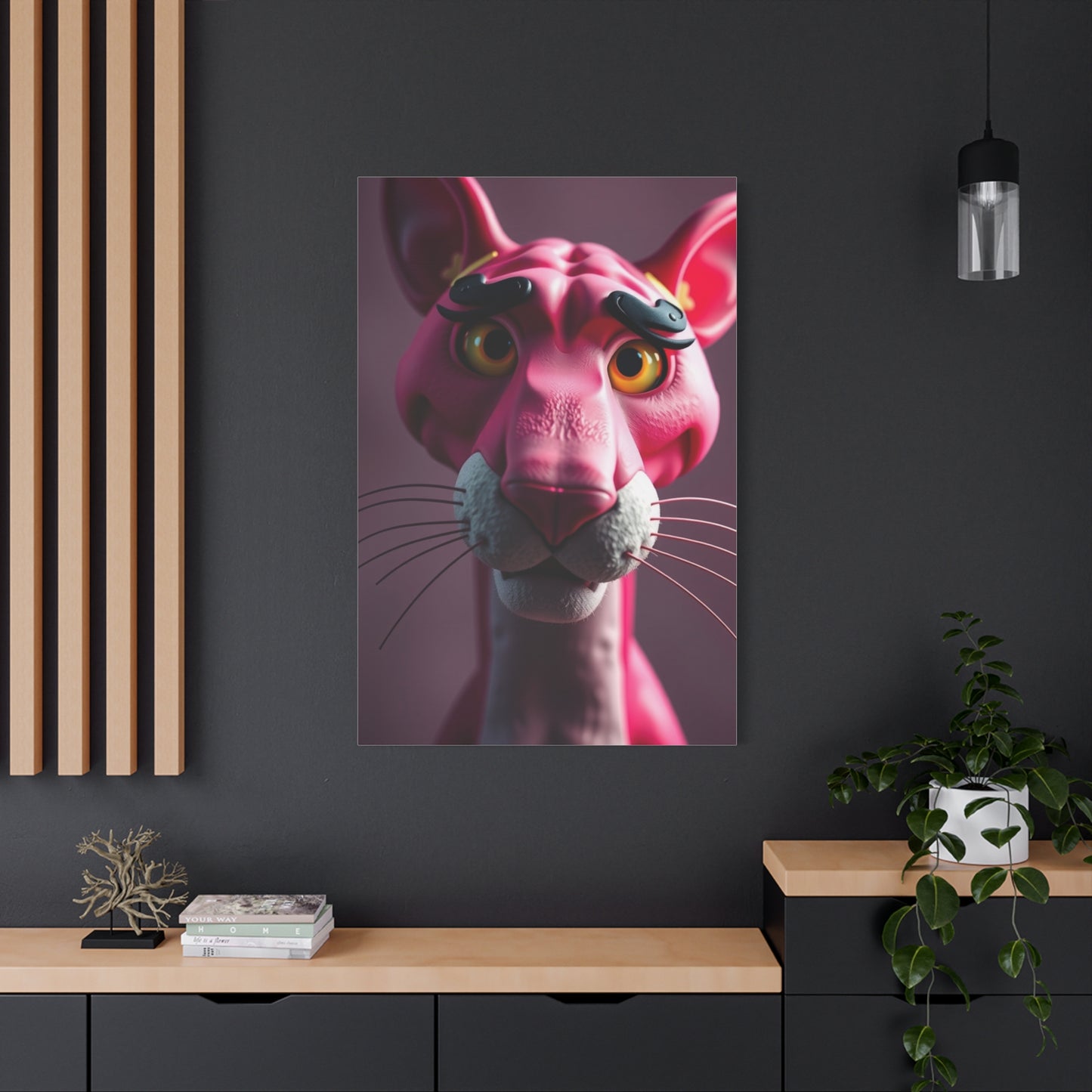 Rosé Panther Elegance Canvas Wall Art & Canvas Print