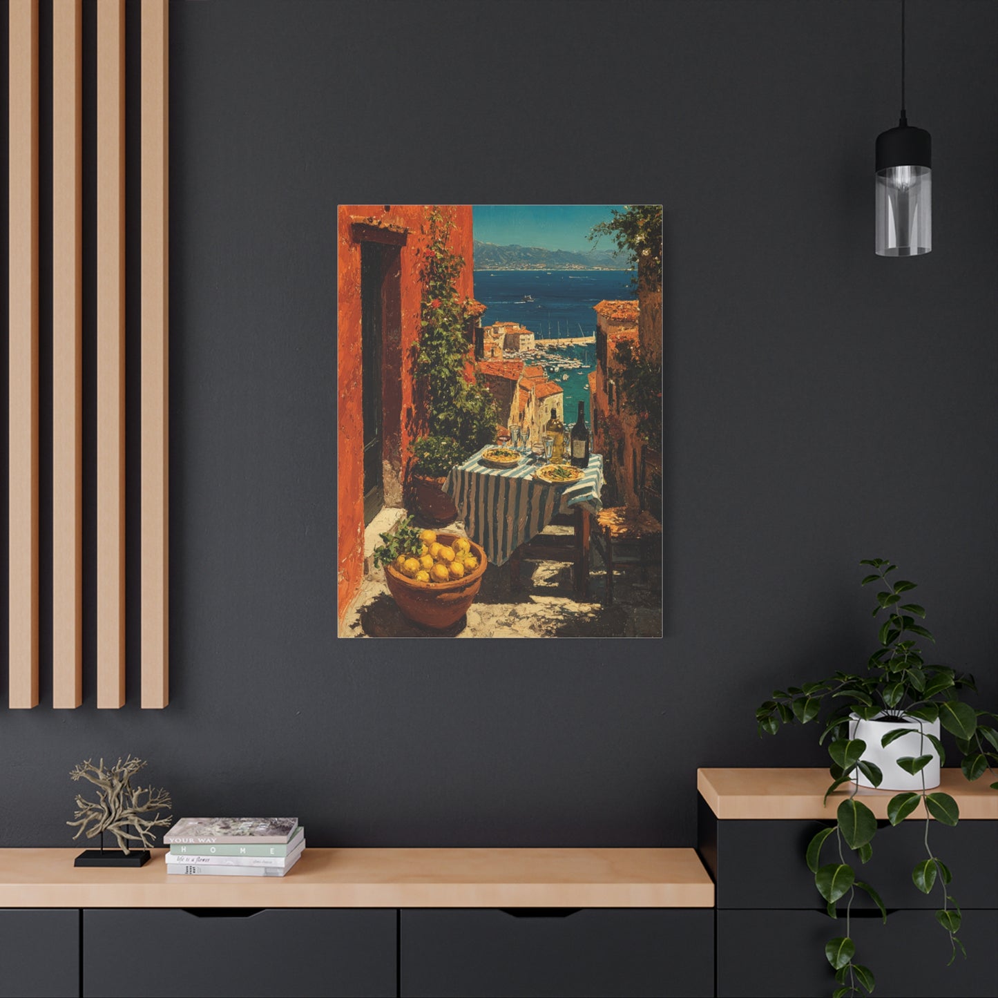 Amalfi Coast Terrace Lunch Wall Art & Canvas Print