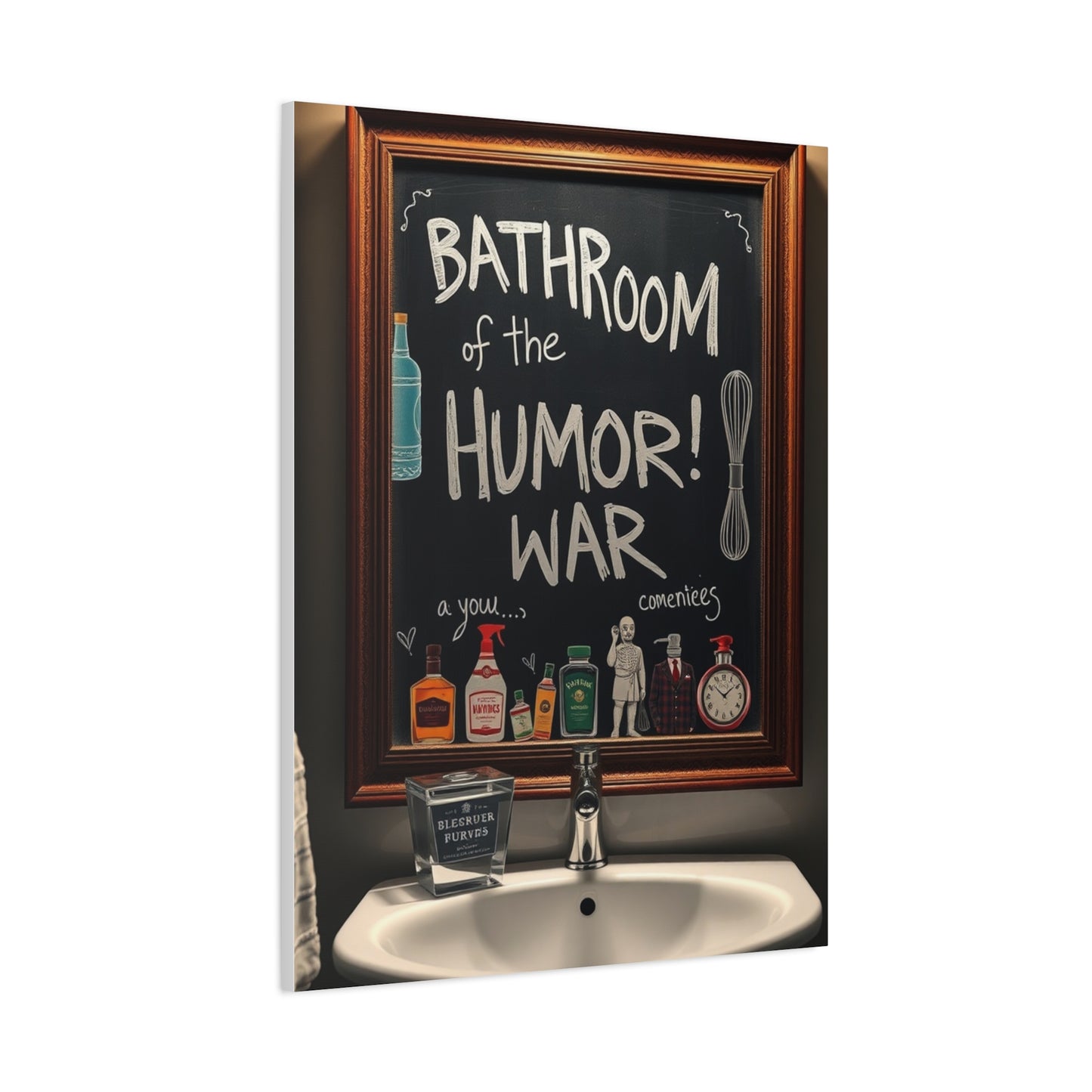 Bathroom Humor Art Luxury Canvas Wall Art & Canvas Print