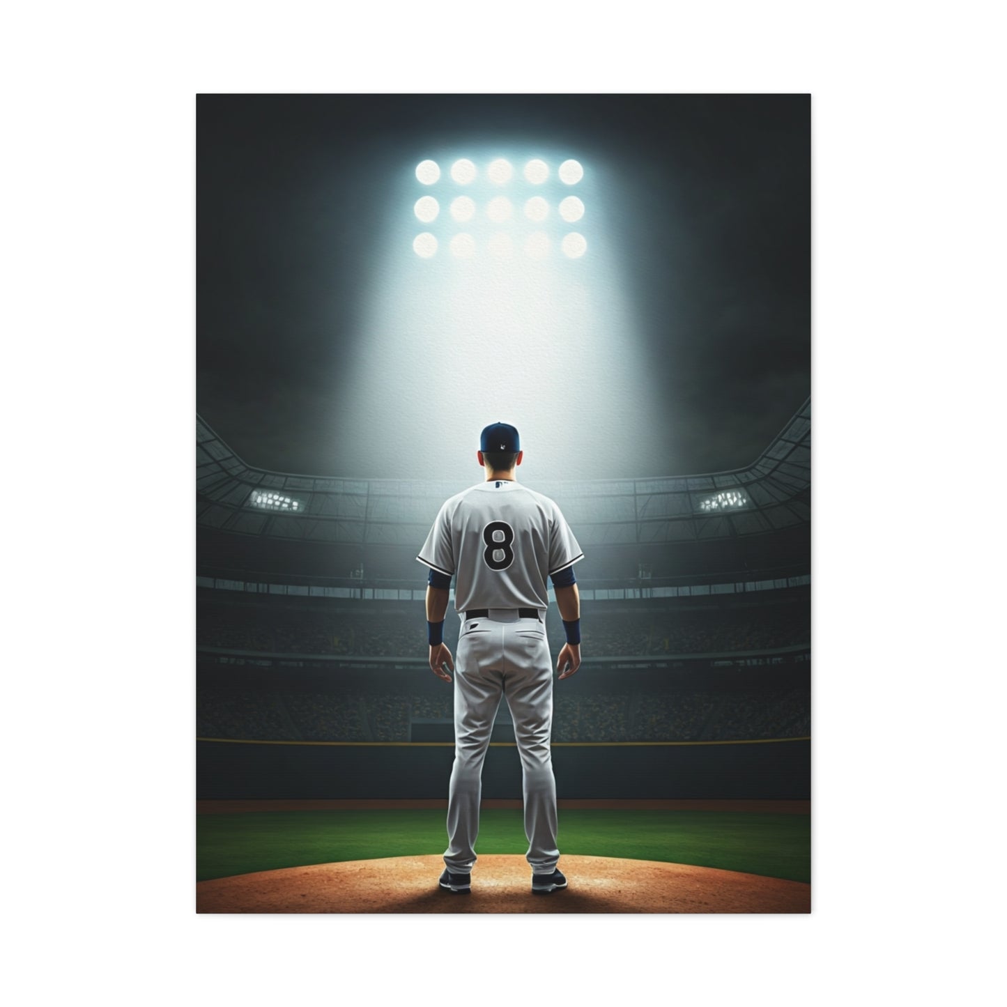 Stadium Spotlight Baseball Player Tribute Wall Art & Canvas Prints