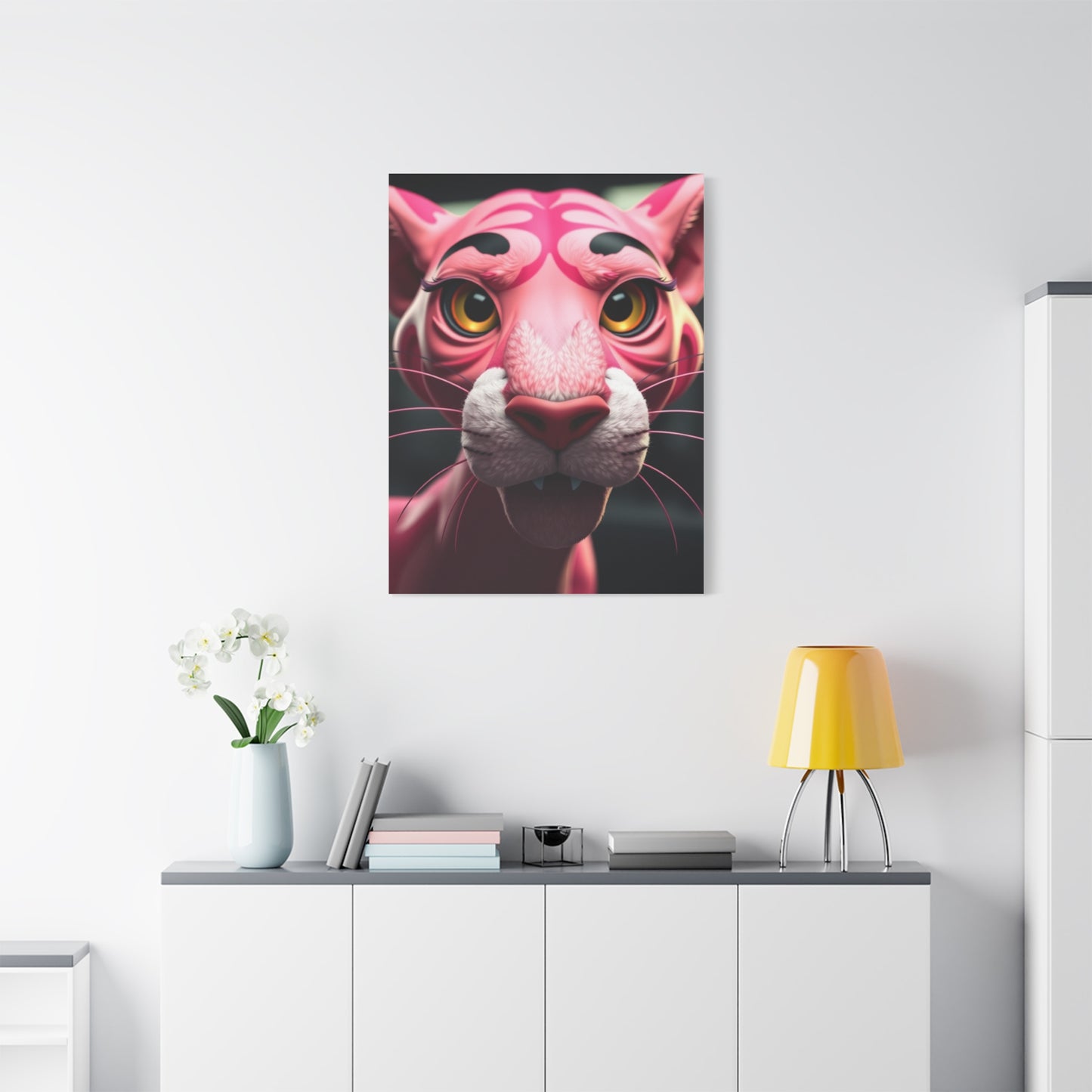 Cerise Feline Splendor Wall Art & Canvas Print