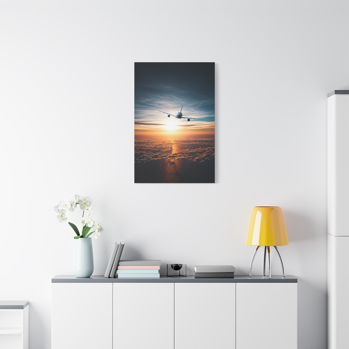 Skyward Sunset Departure Wall Art & Canvas Prints