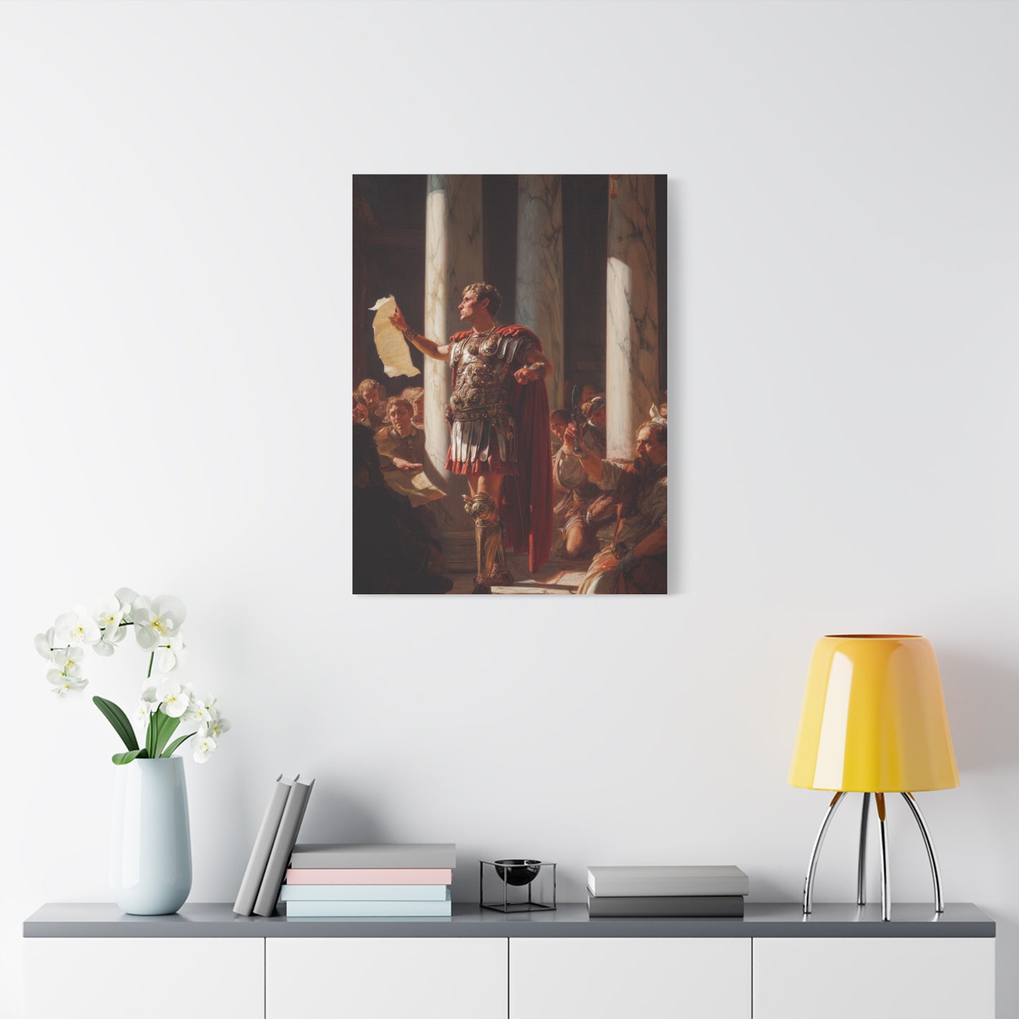 Julius Caesar Proclaiming Authority In The Roman Senate Wall Art & Canvas Print