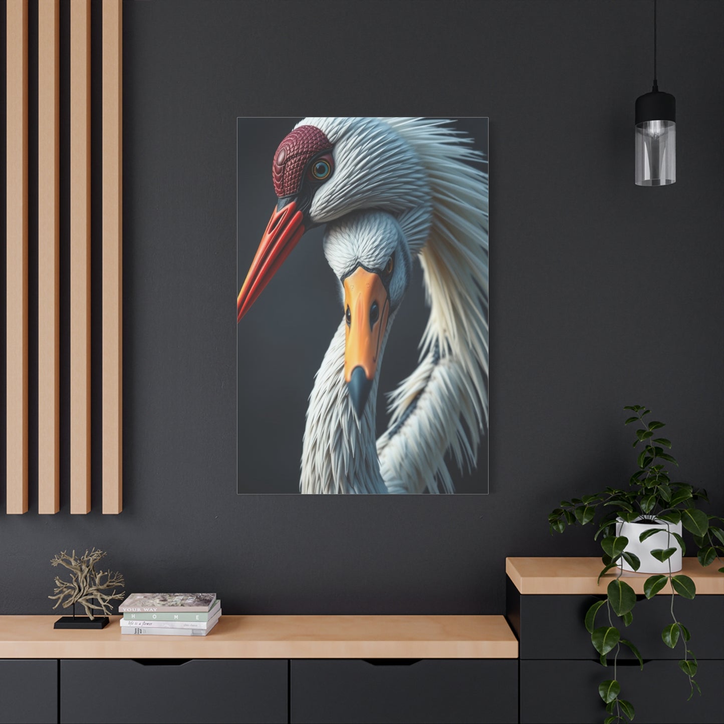 Masterpiece Crane Bird Art Vision Wall Art & Canvas Print