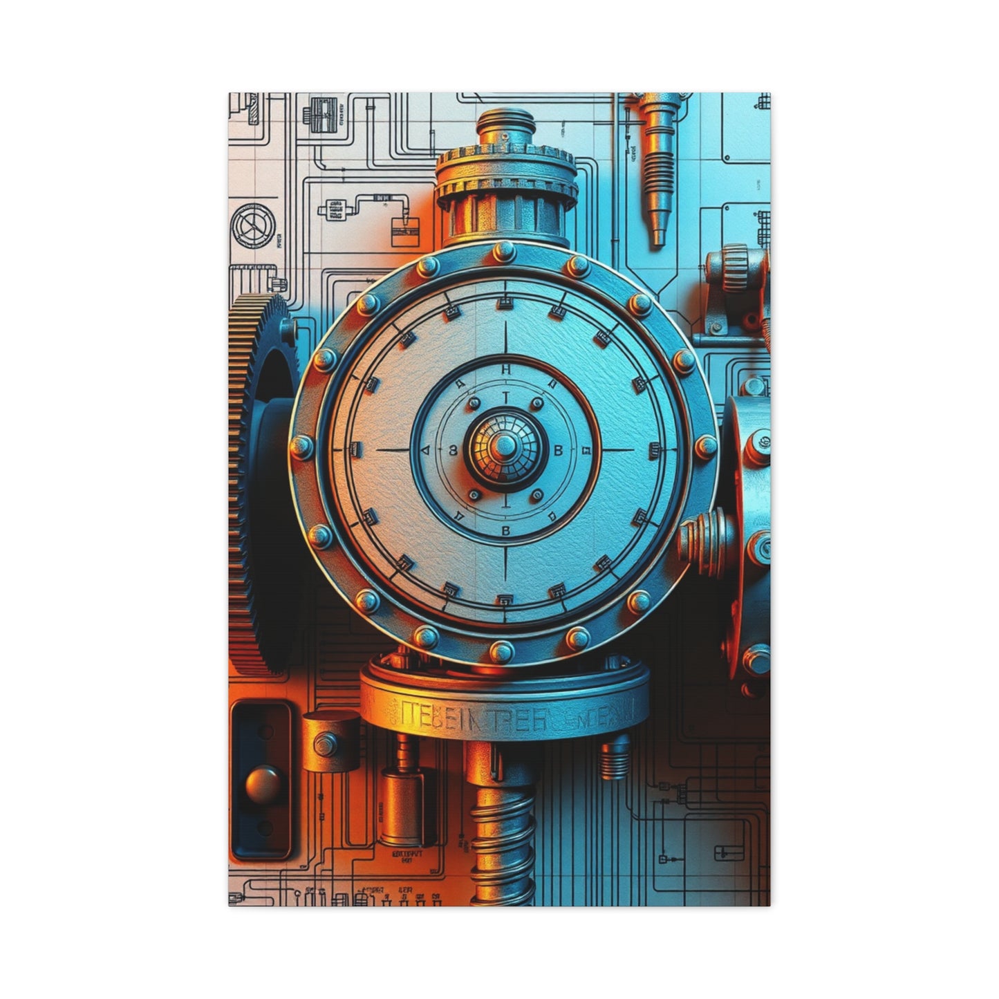 Masterpiece Engineering & Machinery Blueprints Art Vision Wall Art & Canvas Print