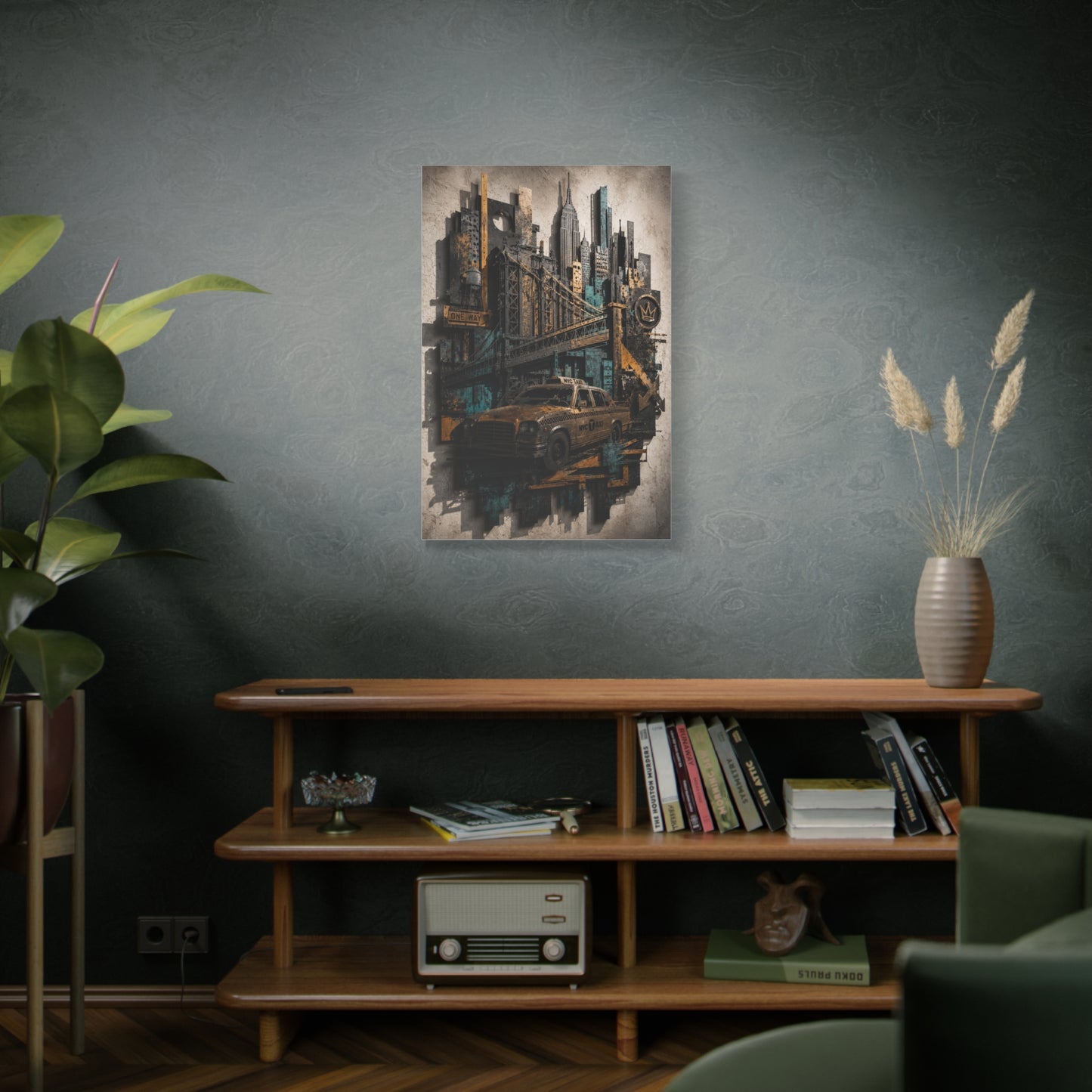 NYC Bridge Urban Collage Street Wall Art & Canvas Print