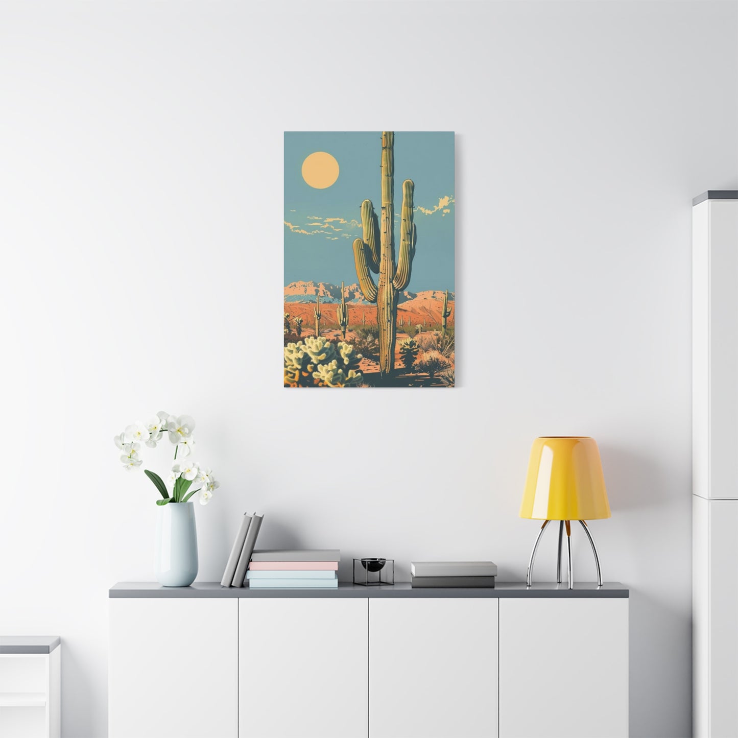 Large Cactus In Desert Wall Art & Canvas Prints