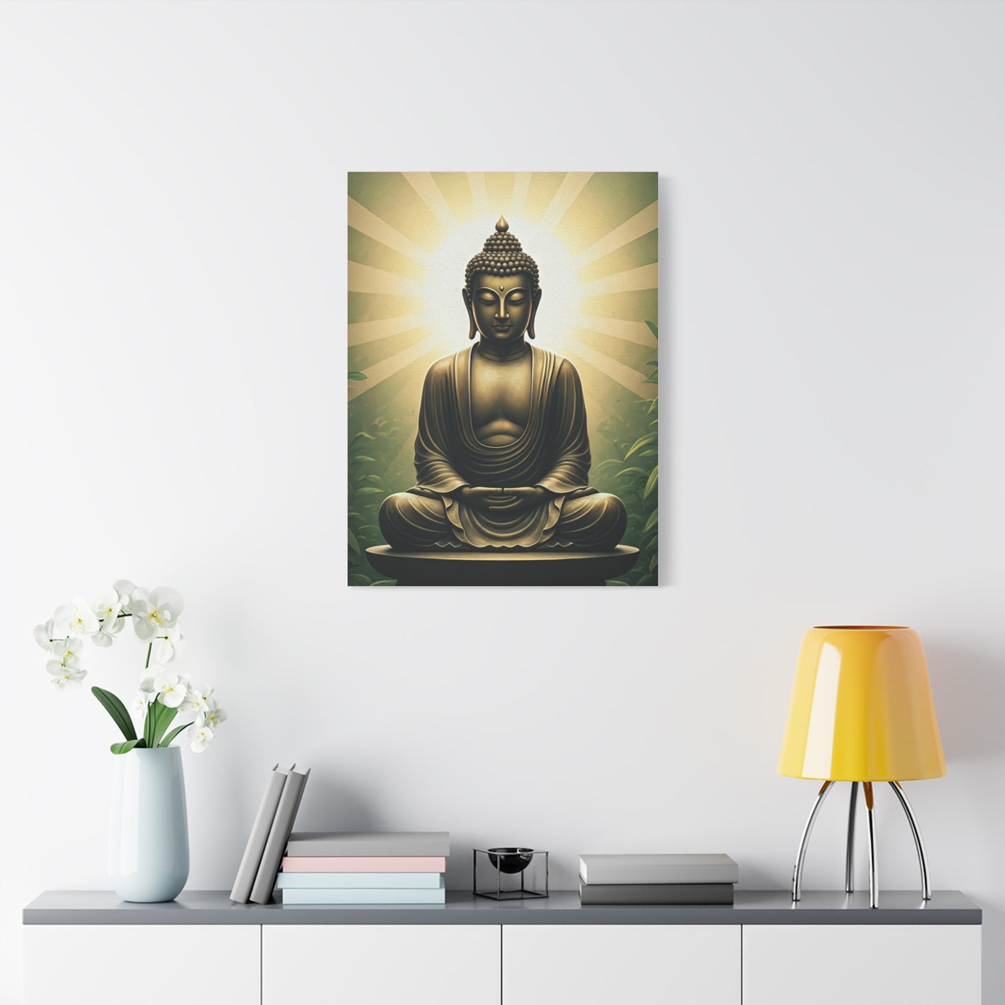 Sunburst Serenity Buddha Meditation Wall Art & Canvas Prints