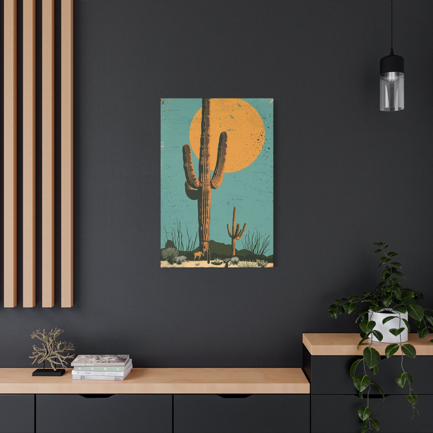 Large Cactus In Desert Wall Art & Canvas Prints