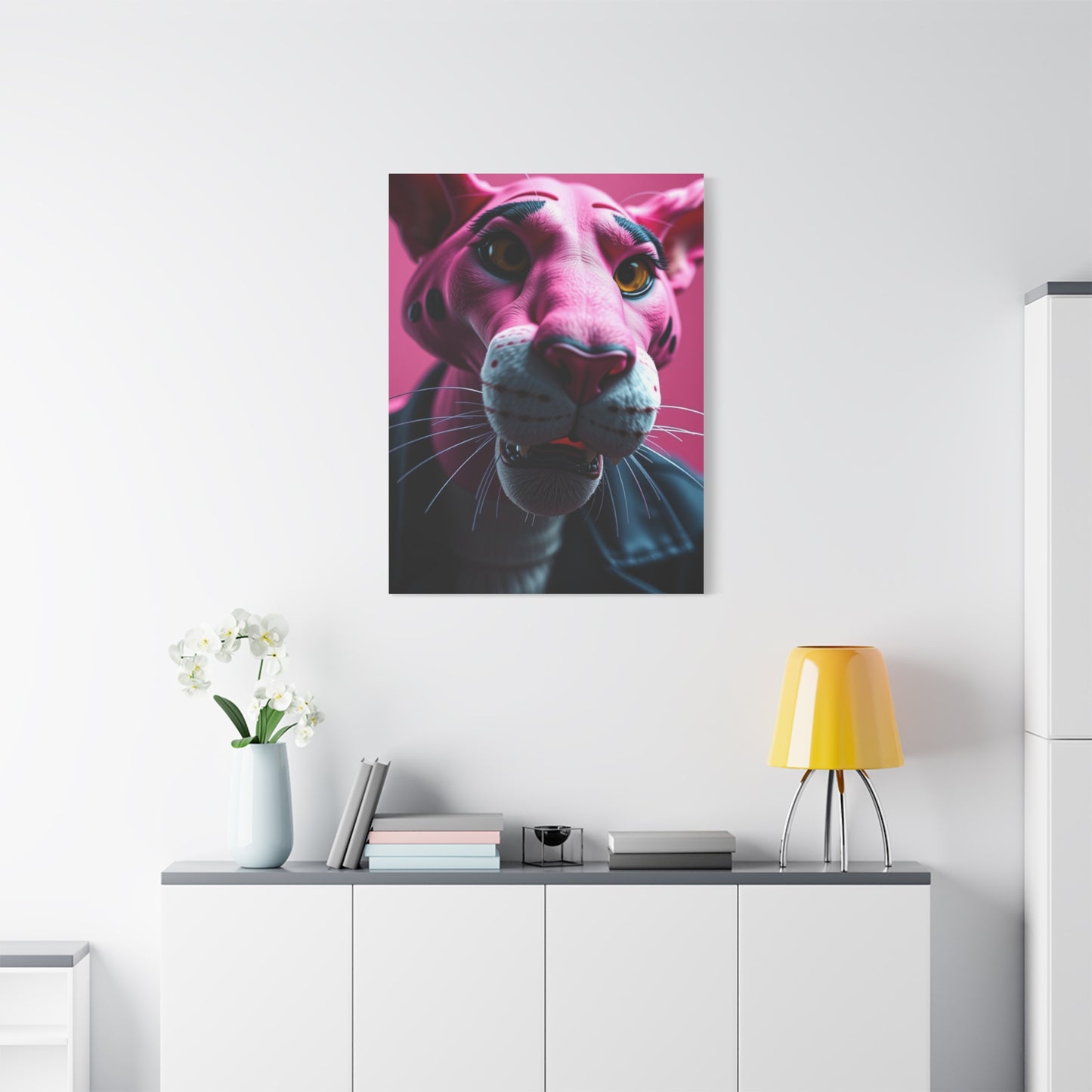 Blush Panther Radiance Wall Art & Canvas Print