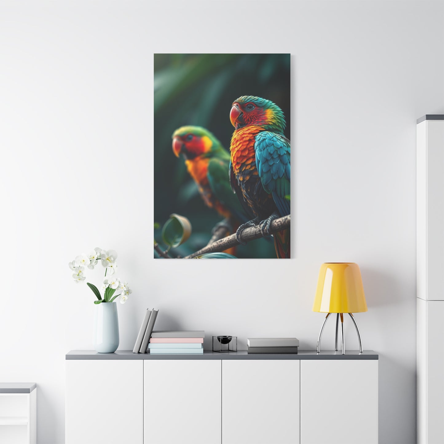 Tropical Birds Art Luxury Canvas Wall Art & Canvas Print