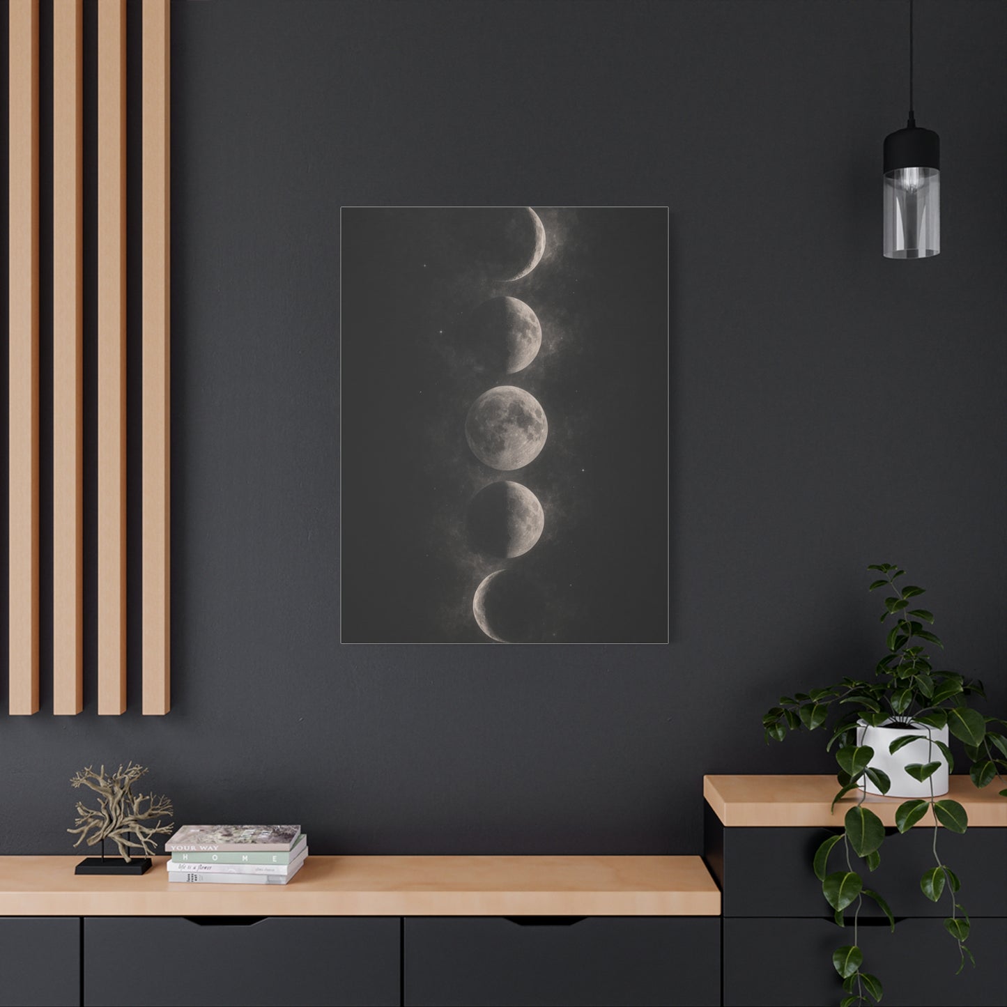 Moon Phase Minimal Celestial Wall Art & Canvas Print