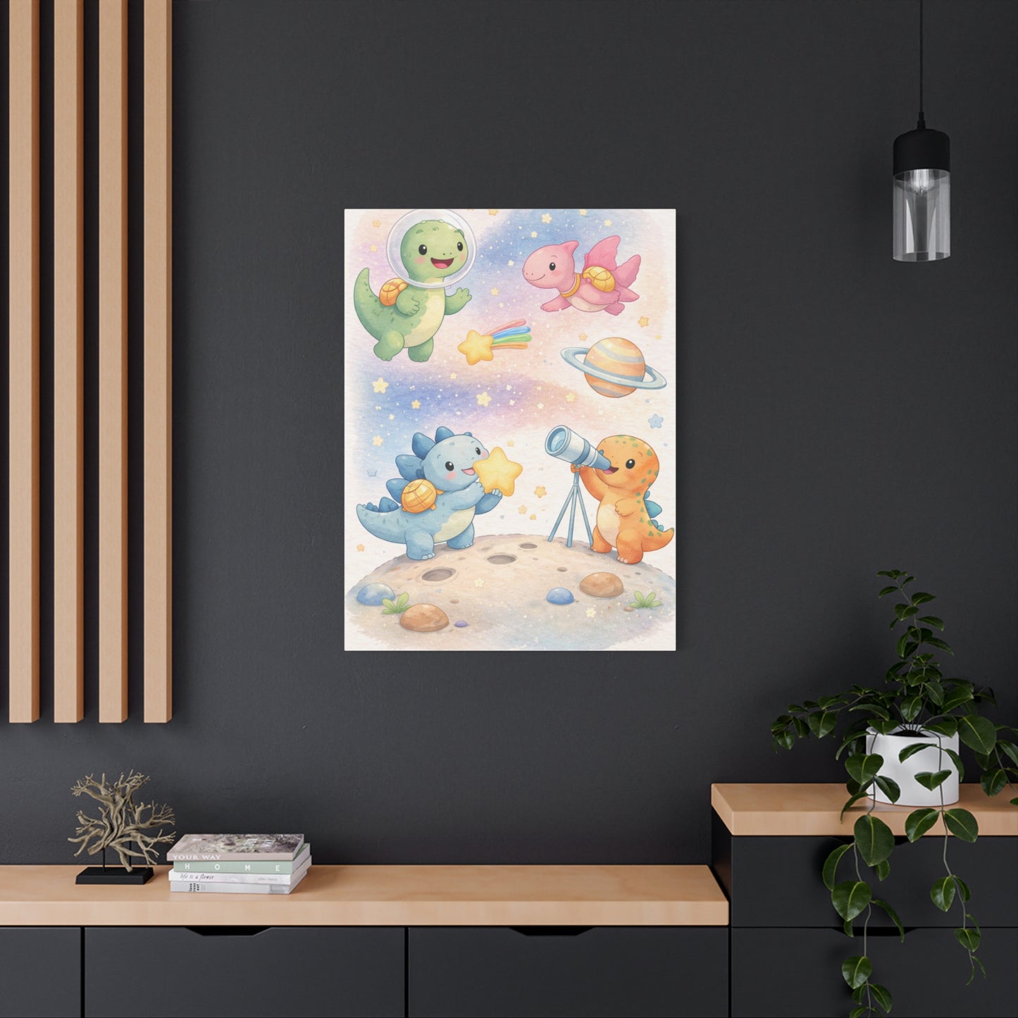 Cosmic Dinosaur Adventure Wall Art & Canvas Print